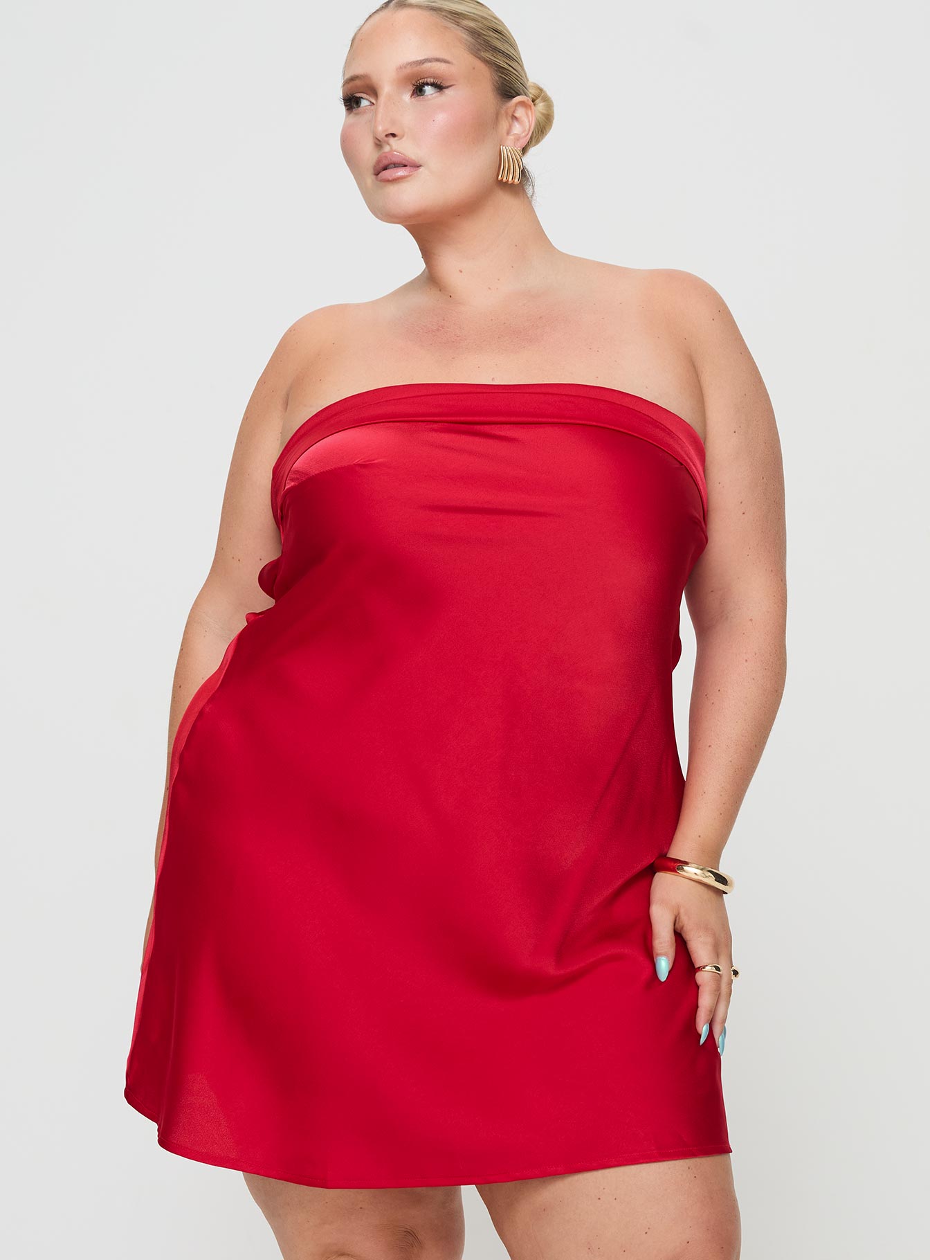 Alternative view of Phillipa Mini Dress Red Curve