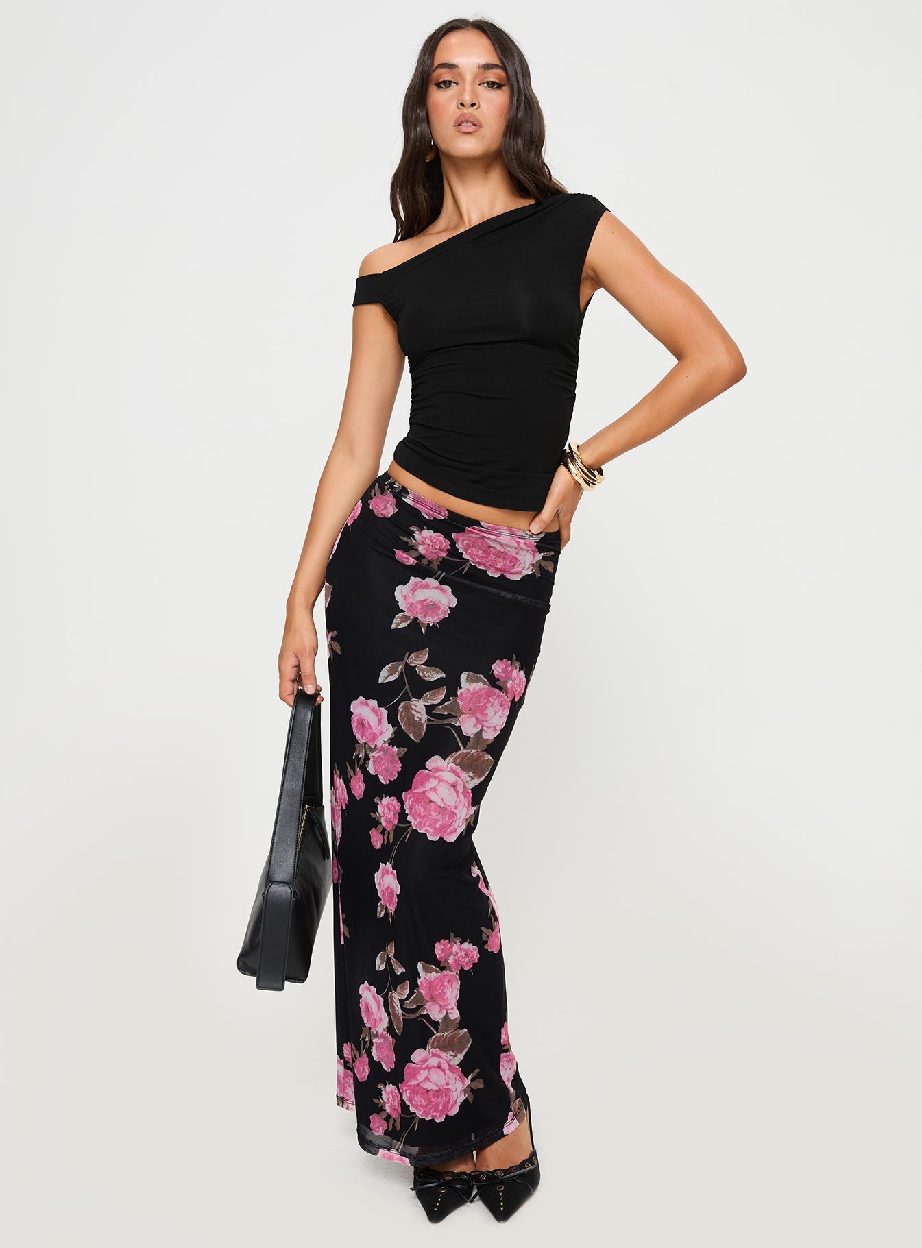 Alternative view of Modalla Maxi Skirt Black Floral