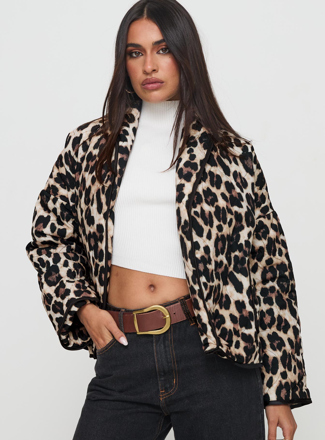 Alternative view of One I Want Jacket Leopard
