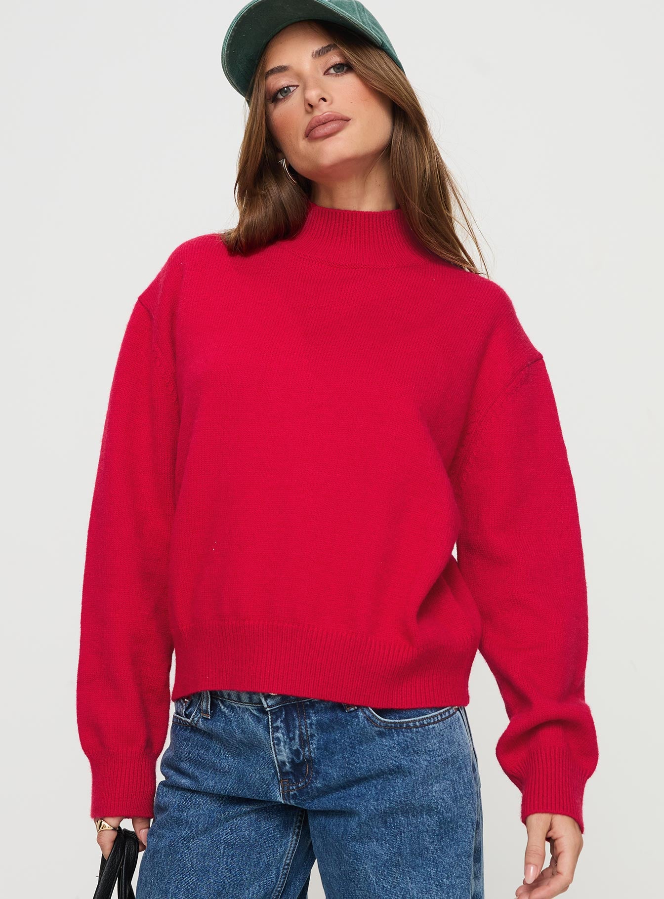 Alternative view of Oberan Knit Sweater Red