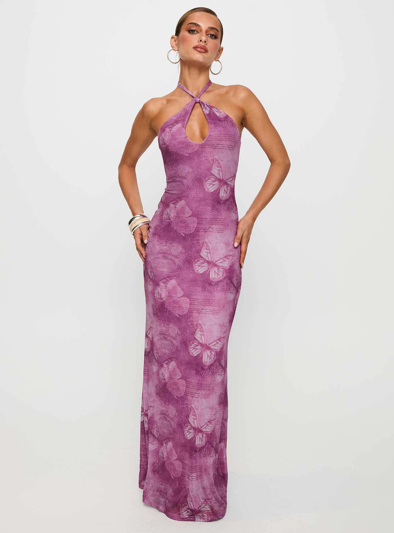 Alternative view of Nathaleia Halter Maxi Dress Purple