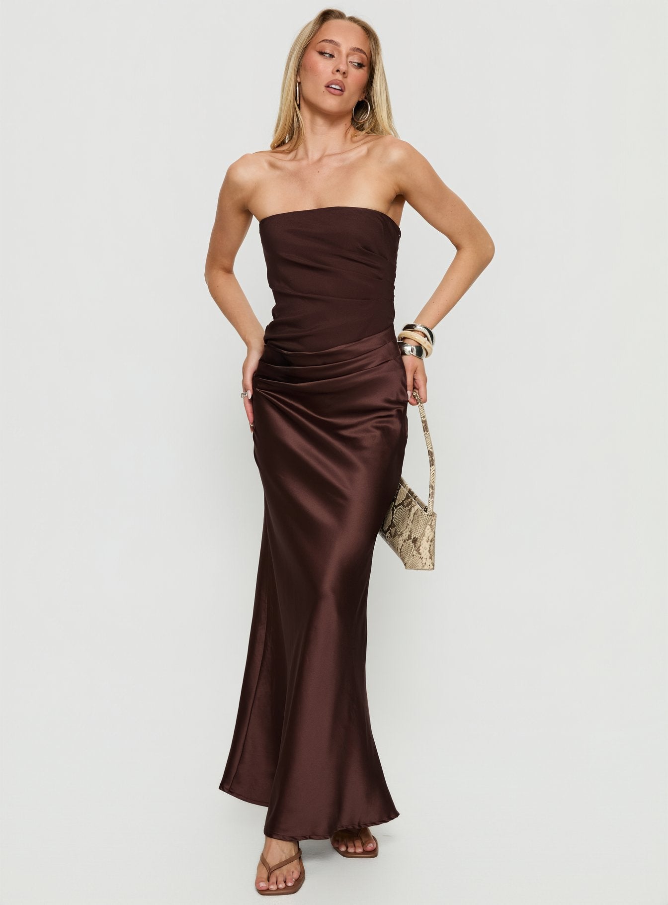 Alternative view of Lulita Strapless Maxi Dress Brown