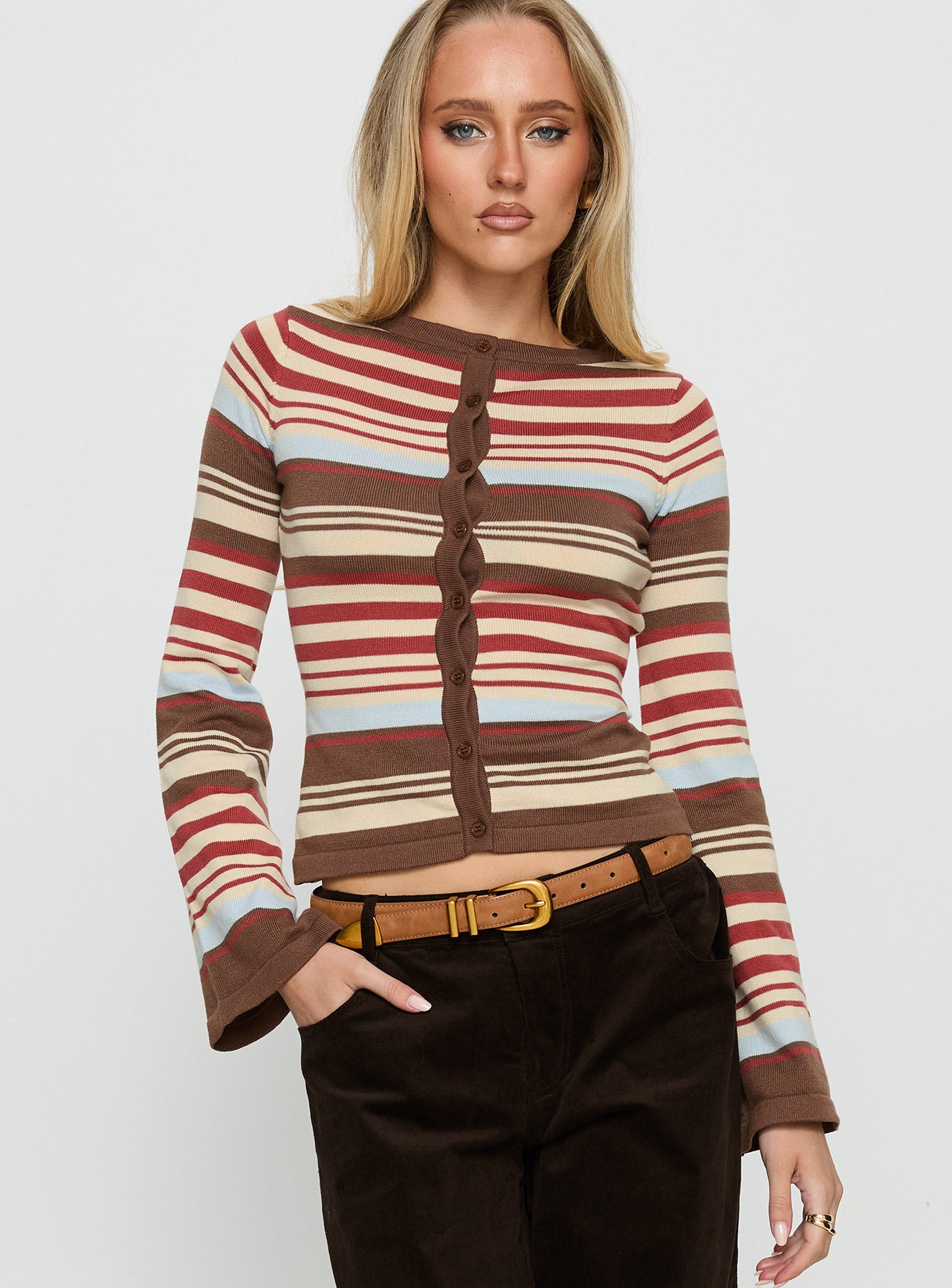 Alternative view of Milda Knit Cardigan Multi Stripe