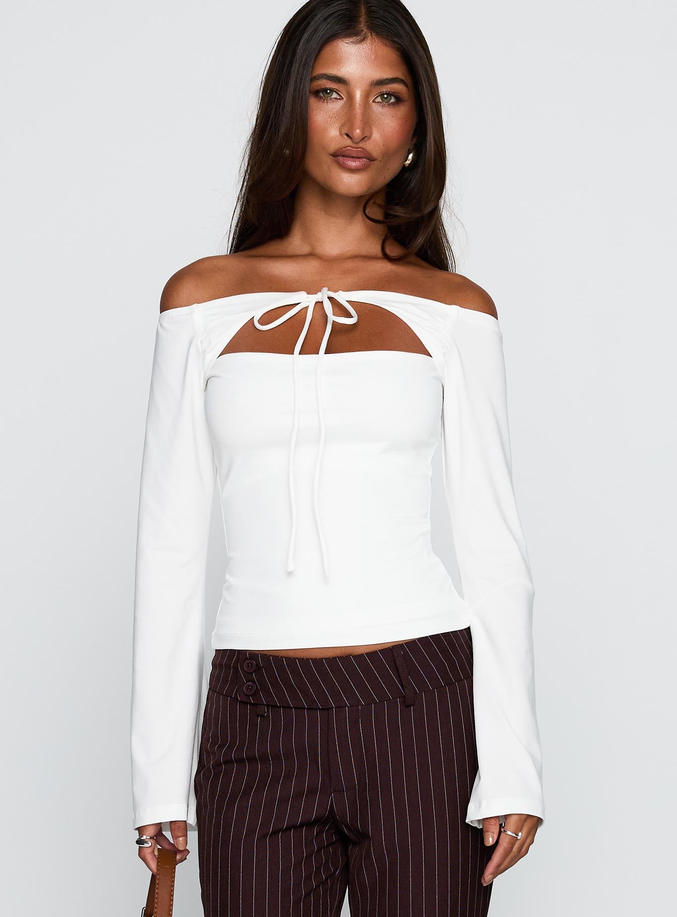 Alternative view of Nevah Long Sleeve Top White