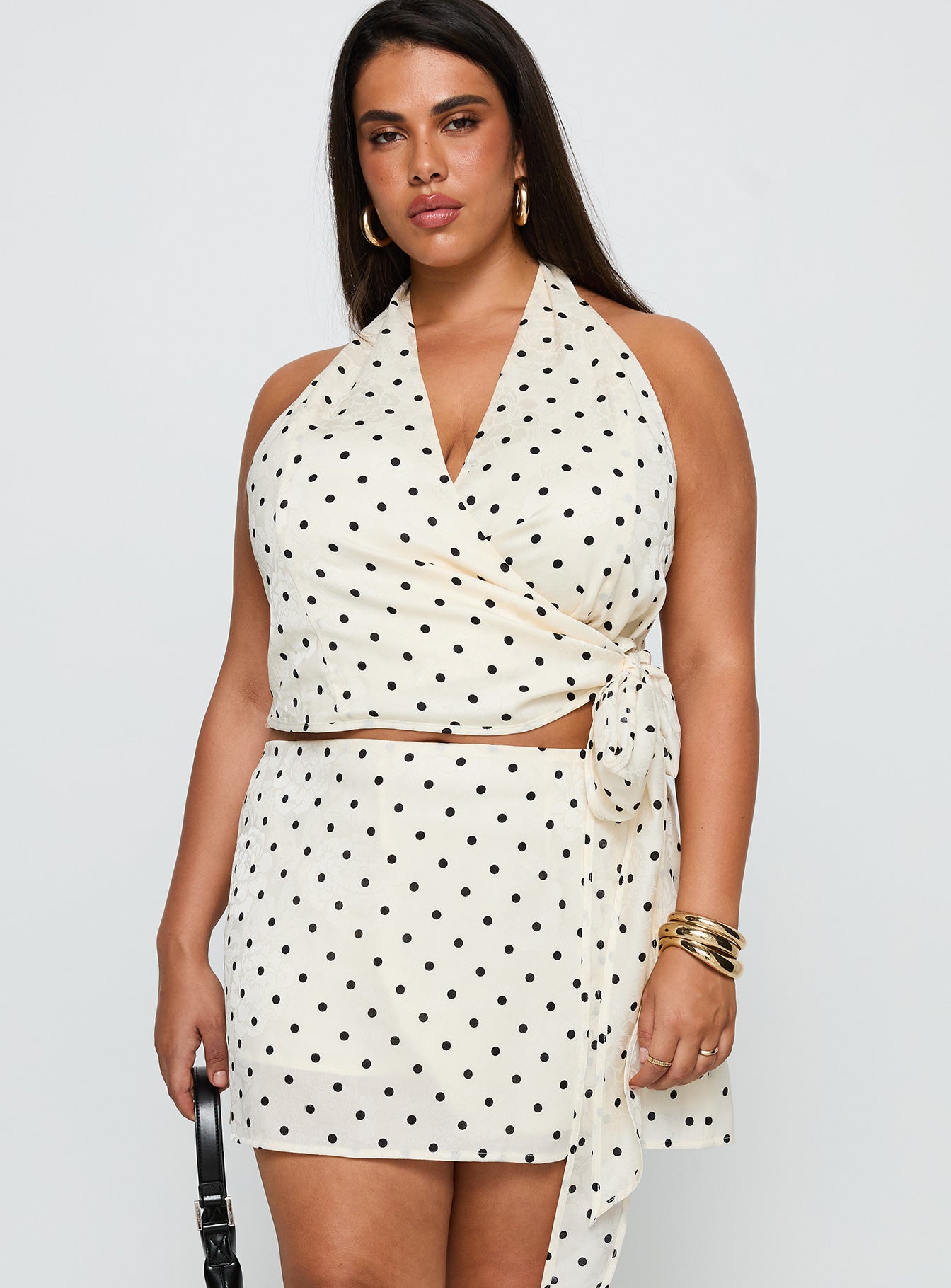 Alternative view of Beffanie Halter Wrap Set Polka Dot Curve