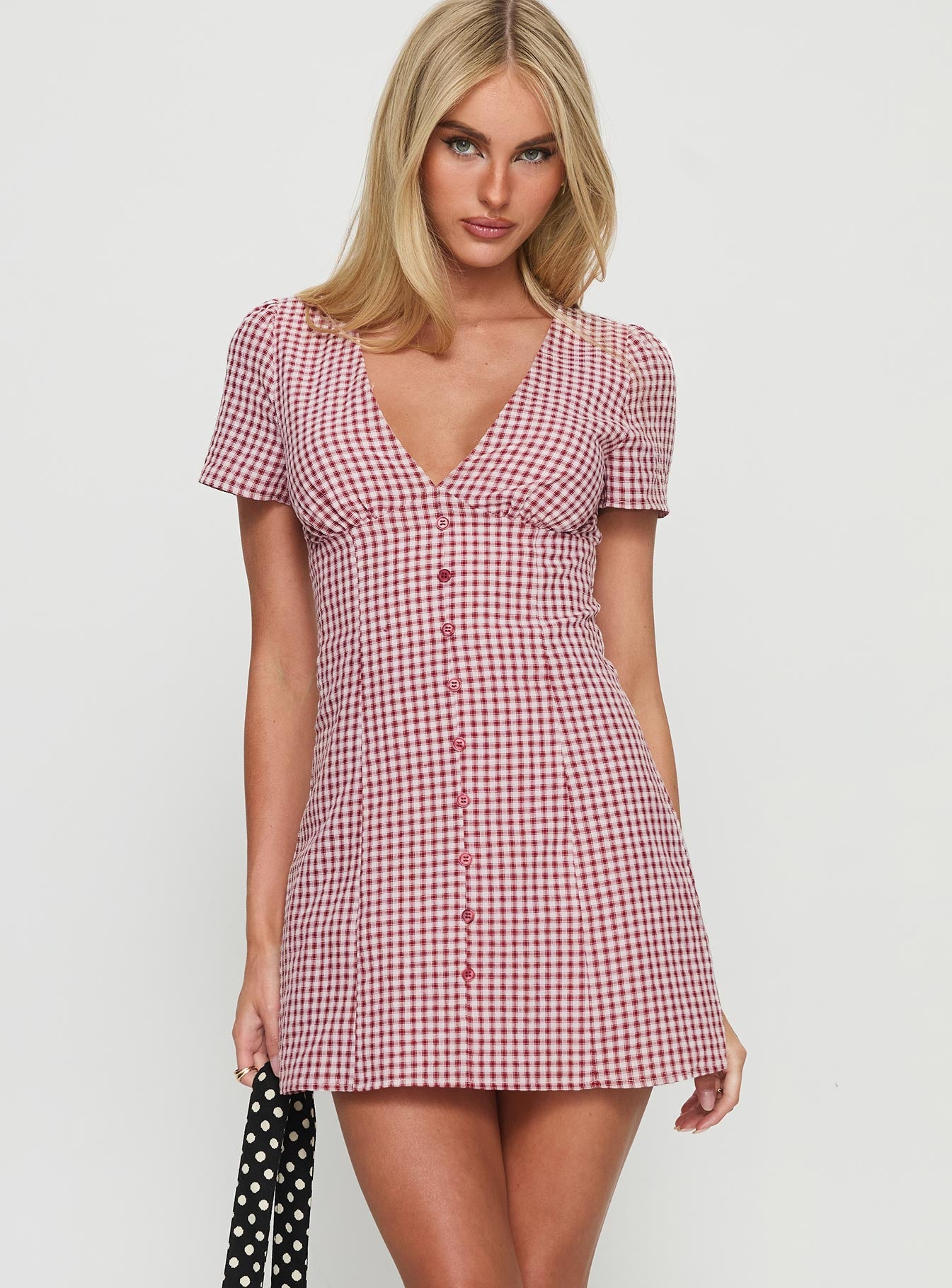 Alternative view of Loveliness Playsuit Red Check