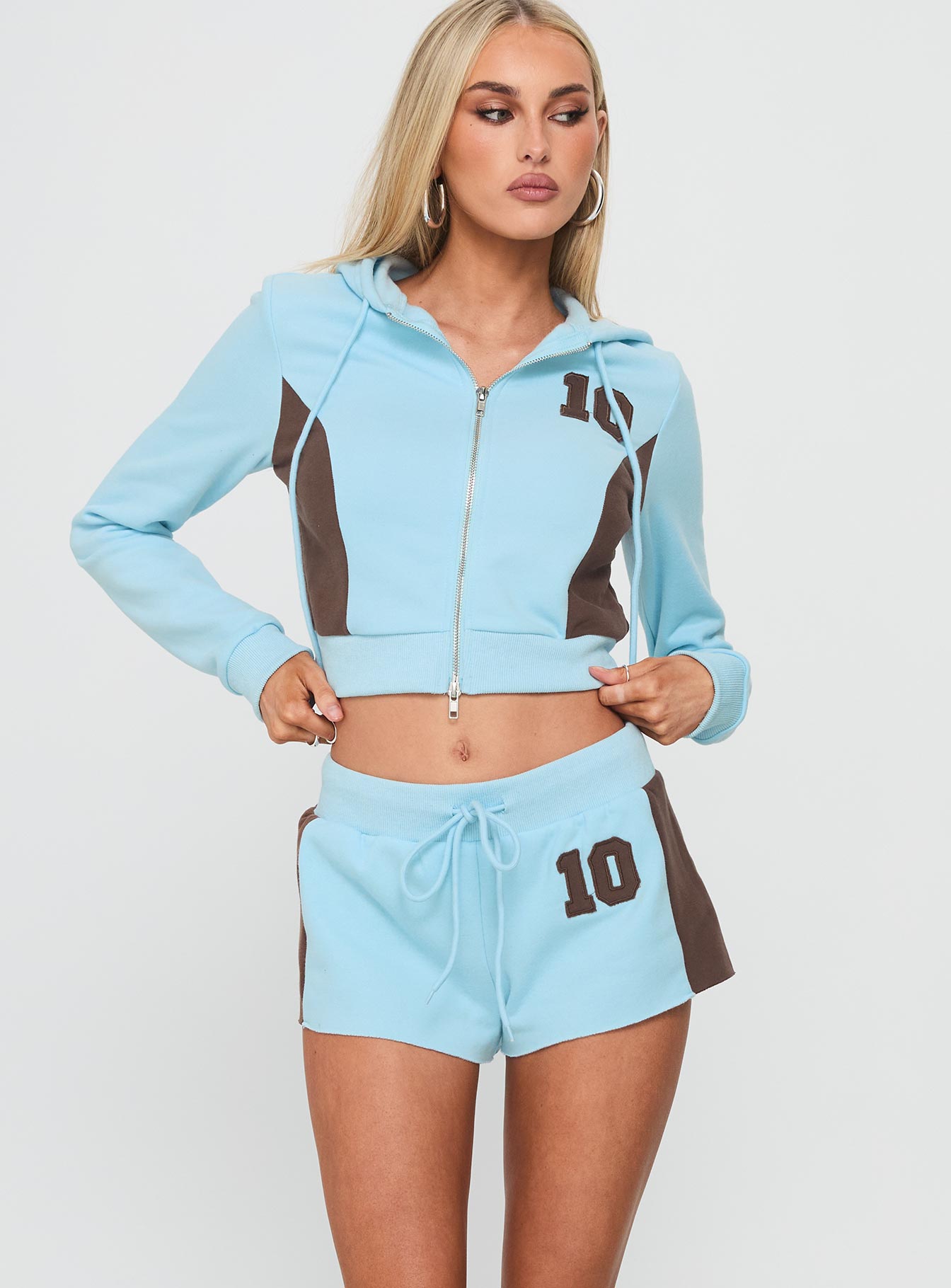 Notable Drawstring Micro Shorts Blue - Image 2