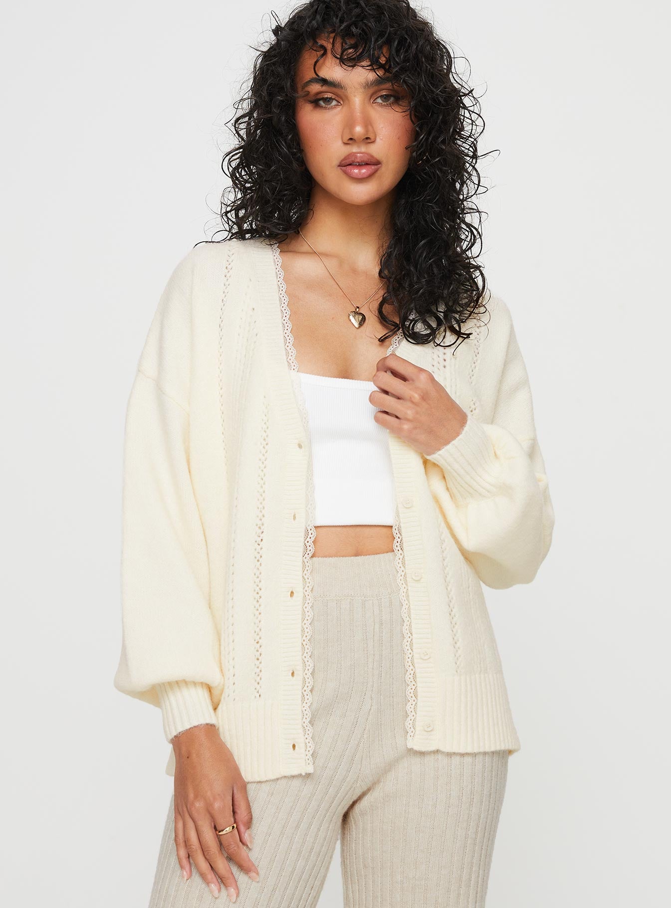 Alternative view of Oakleigh Cardigan Cream