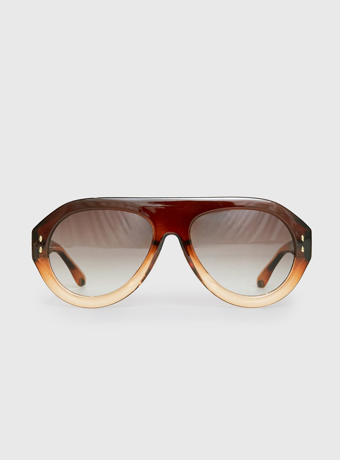 Alternative view of No Stylist Aviator Sunglasses Brown