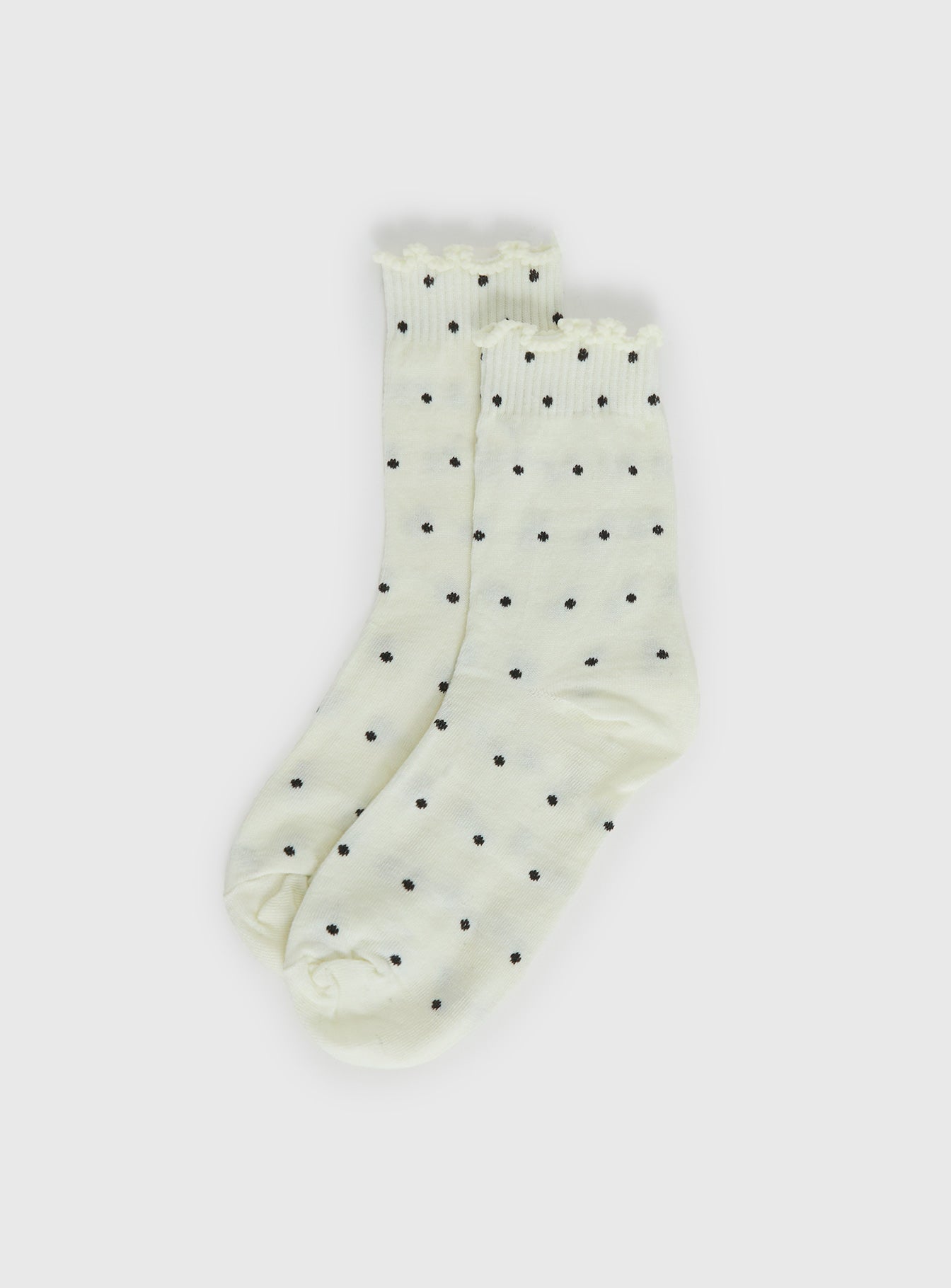 Alternative view of Pillowtalk Frill Socks Cream Polka