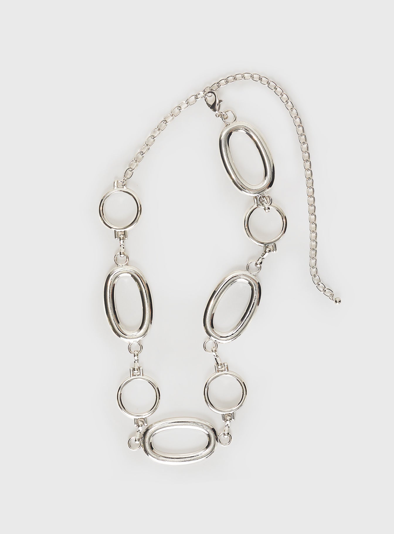 Alternative view of Halleck Silver Pendant Chain Belt Silver