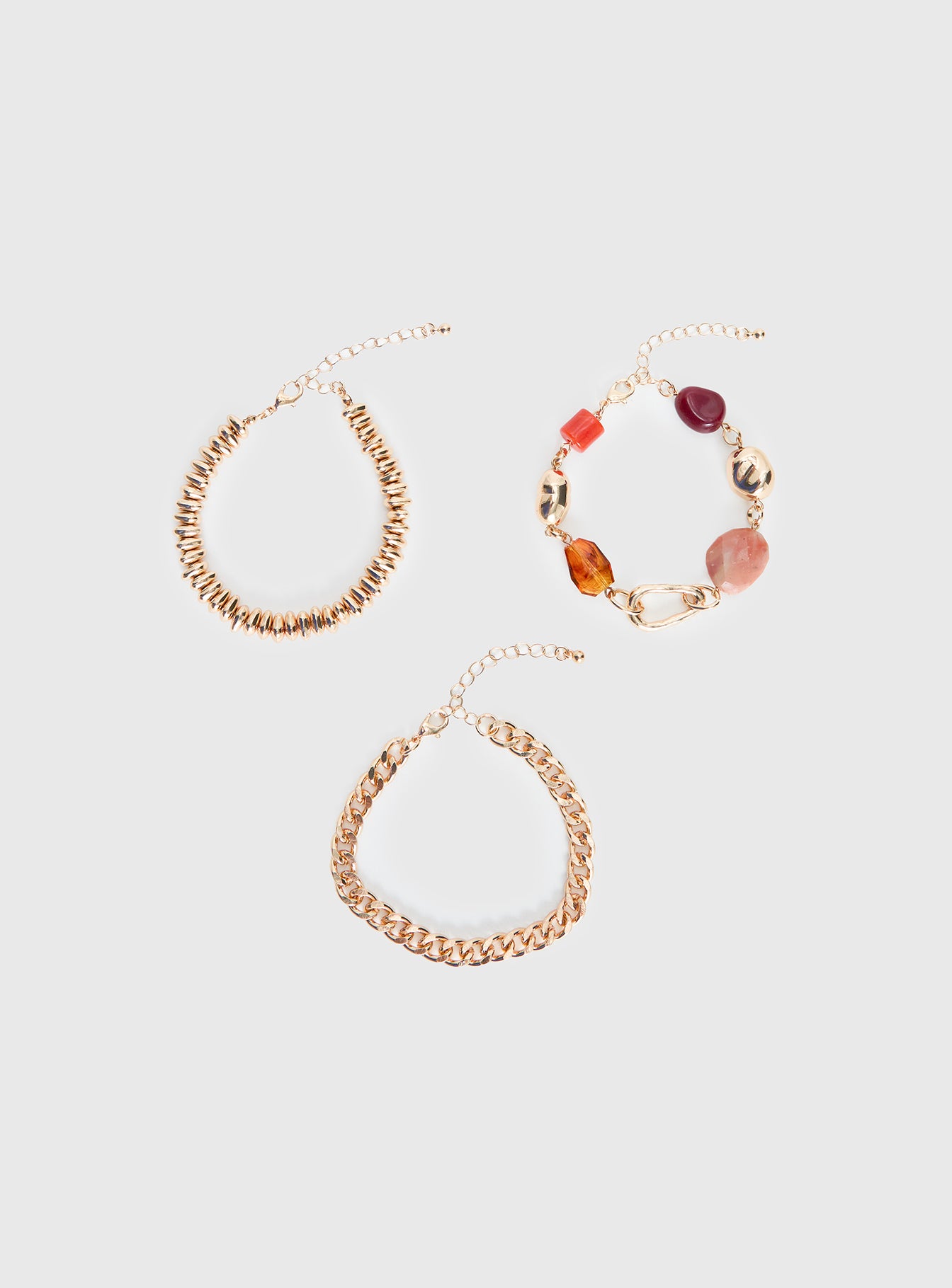 Alternative view of Jaylinn Beaded Bracelet Pack Gold