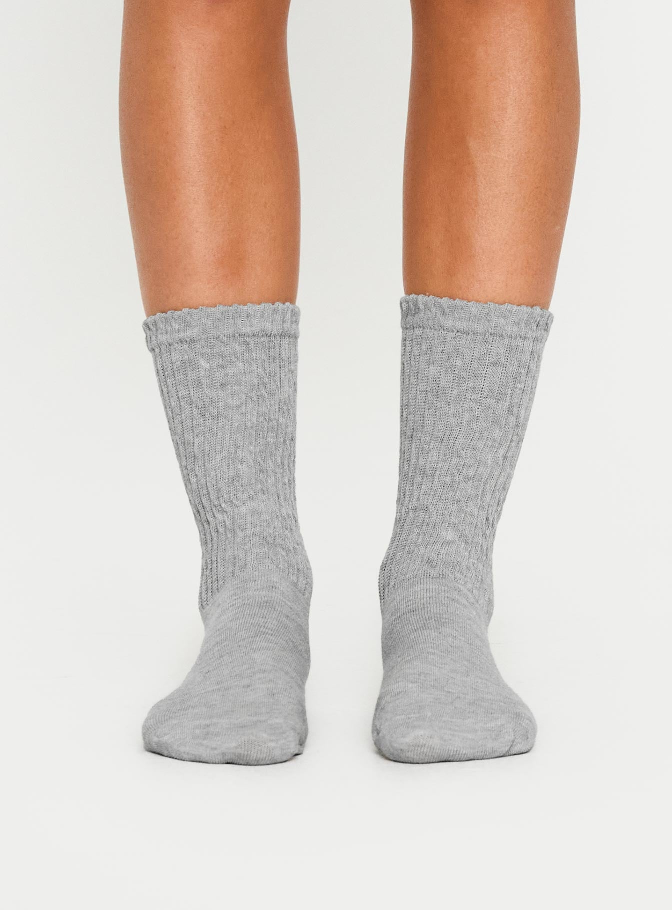 Alternative view of One For Me Socks Grey Marle
