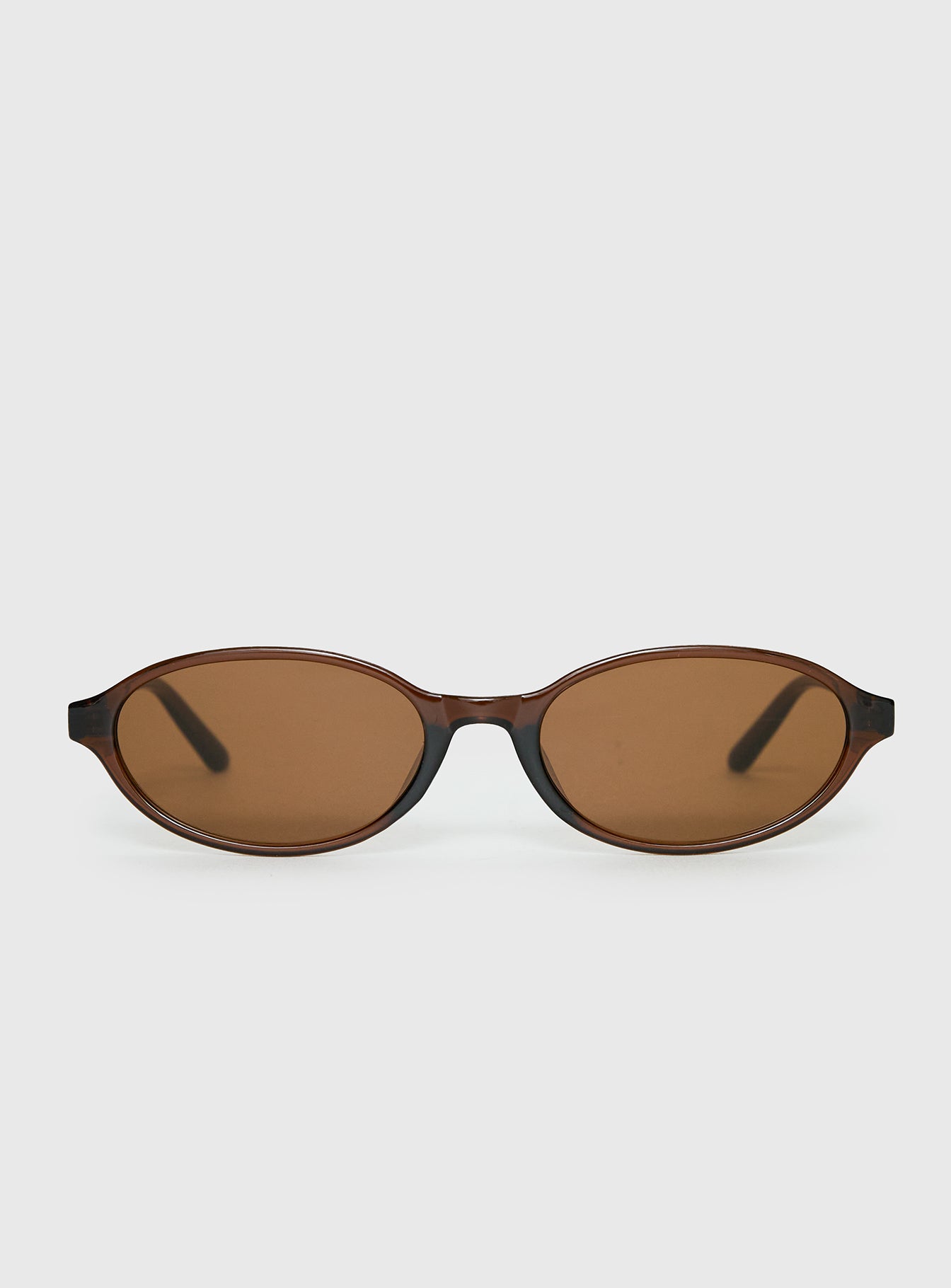 Alternative view of Captivation Oval Sunglasses Brown