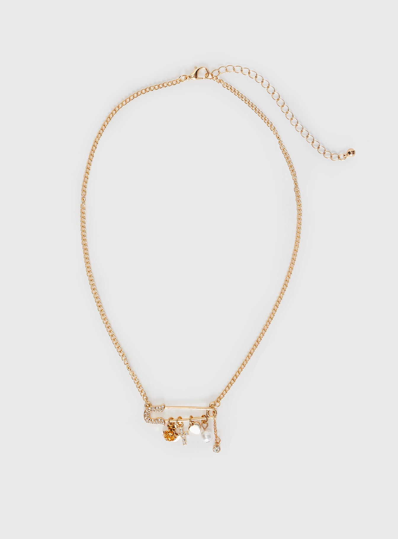 Alternative view of Pin Me Up Necklace Gold