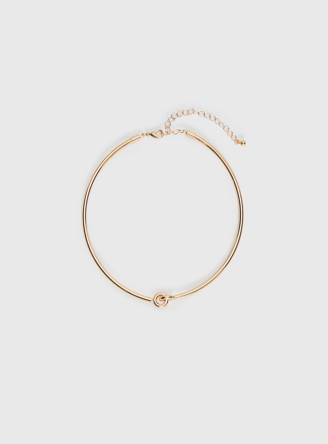 Alternative view of Most Wanted Knot Detail Necklace Gold