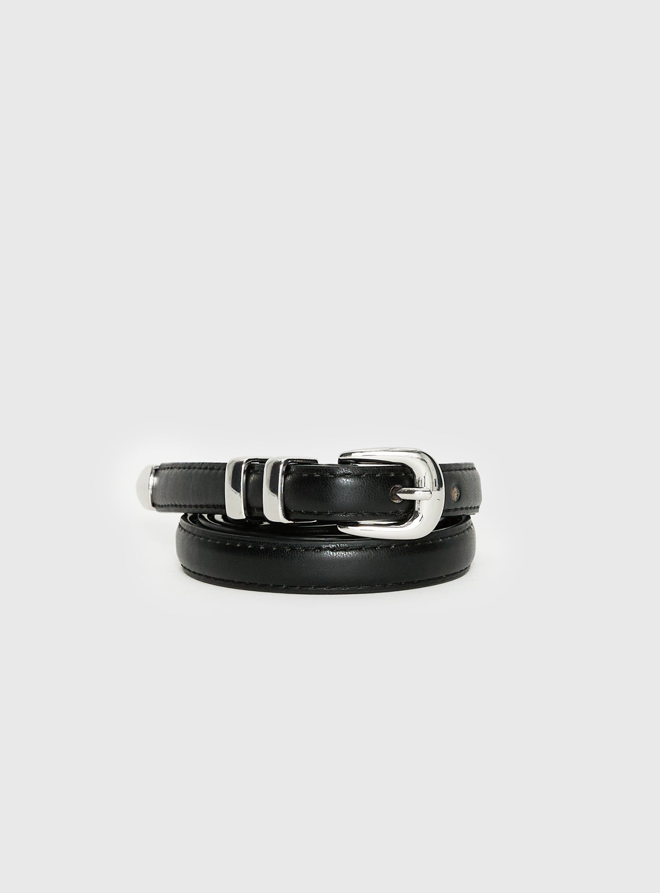 Alternative view of Night Changes Micro Faux Leather Belt Black