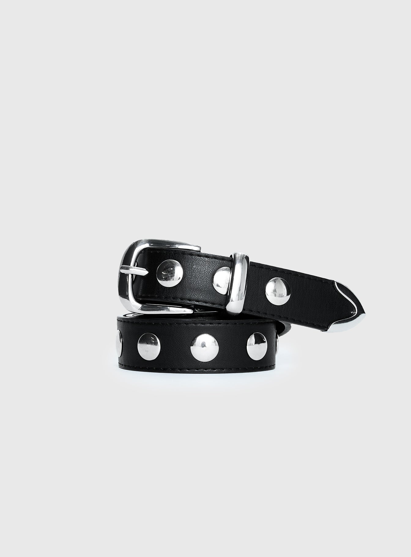 Alternative view of Nikoli Stud Belt Black / Silver