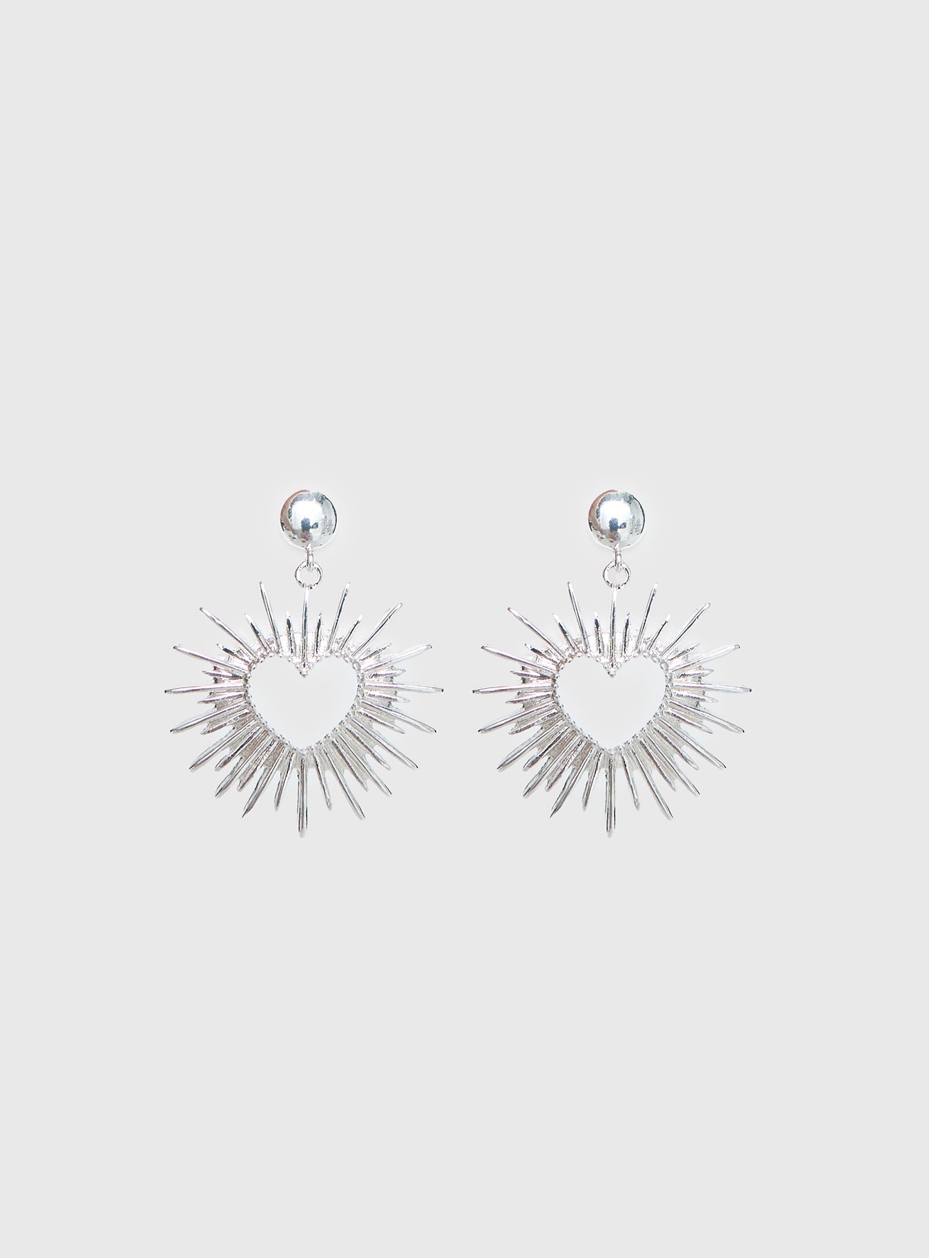 Alternative view of Manifest It Heart Earrings Silver