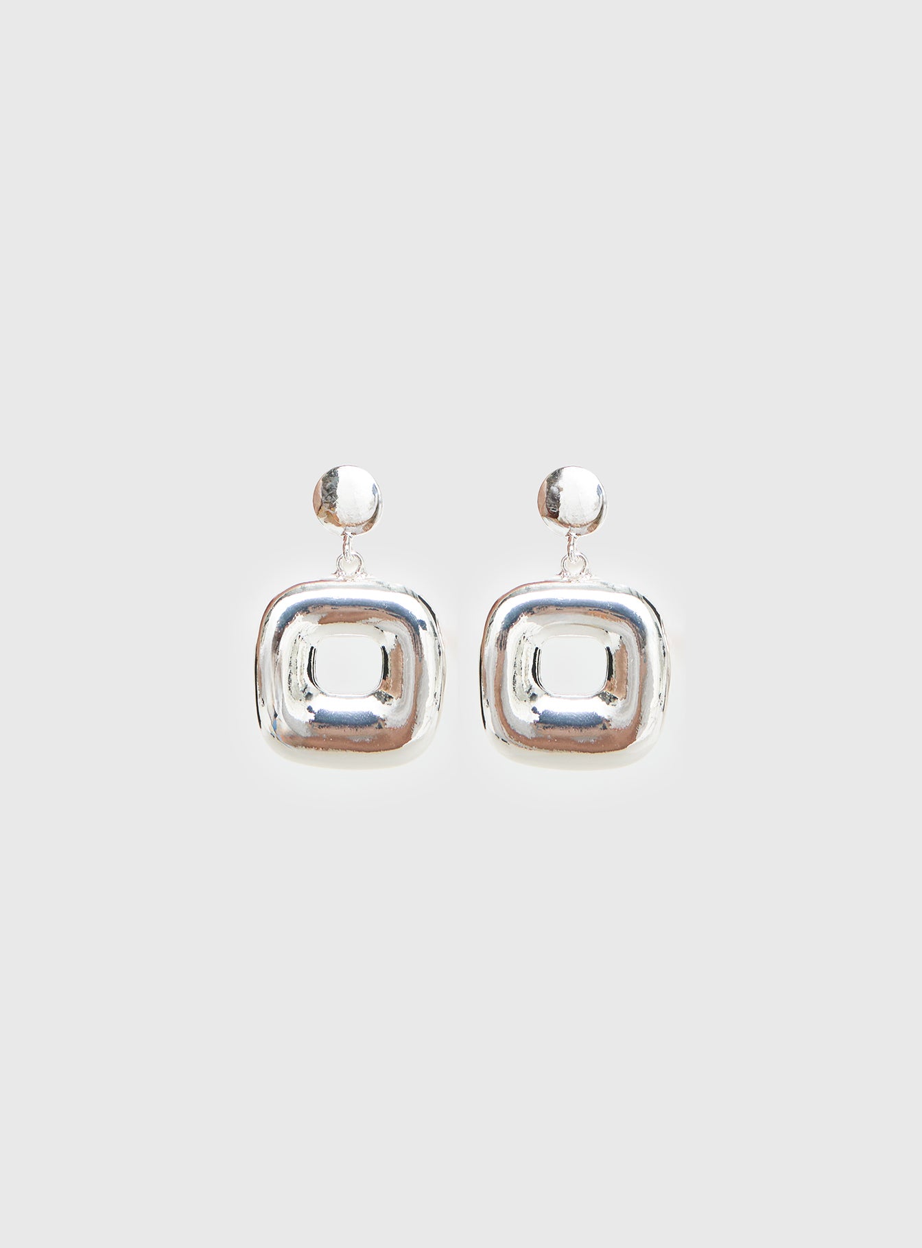 Alternative view of Naples Statement Earrings Silver