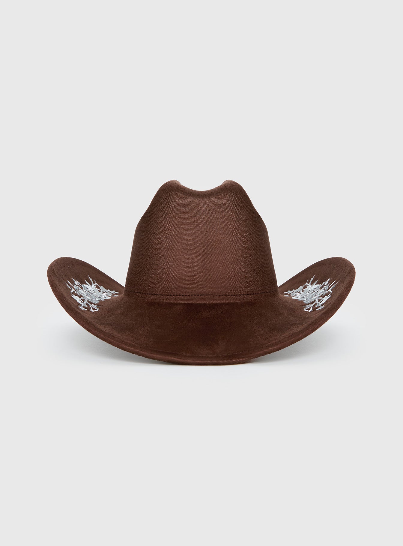 Alternative view of Another Level Embroidered Cowboy Hat Brown