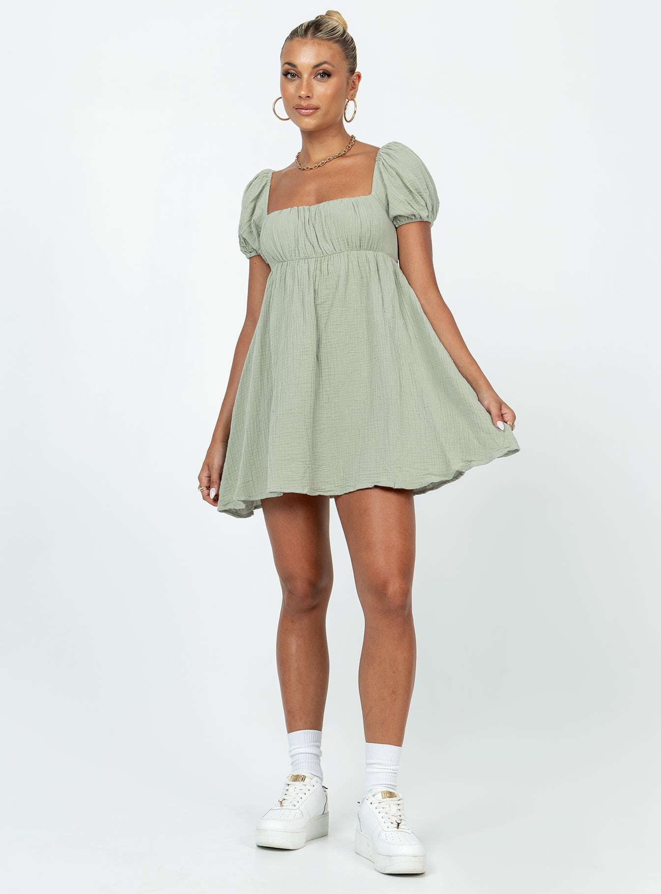Let's Dance Mini Dress Sage - Image 3