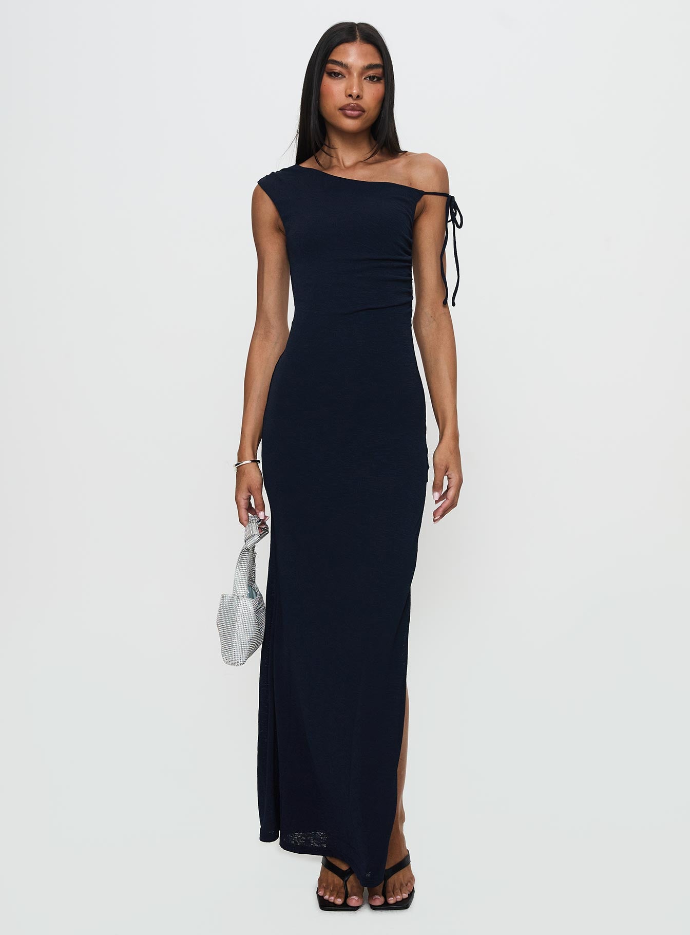 Alternative view of Paislee Asymmetrical Maxi Dress Navy