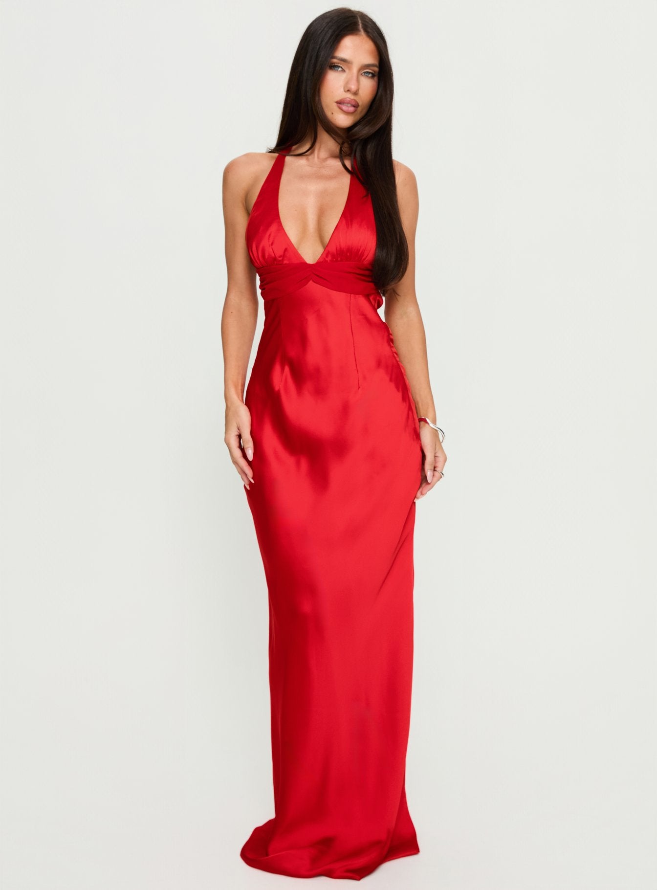 Alternative view of Odyssa Halter Maxi Dress Red
