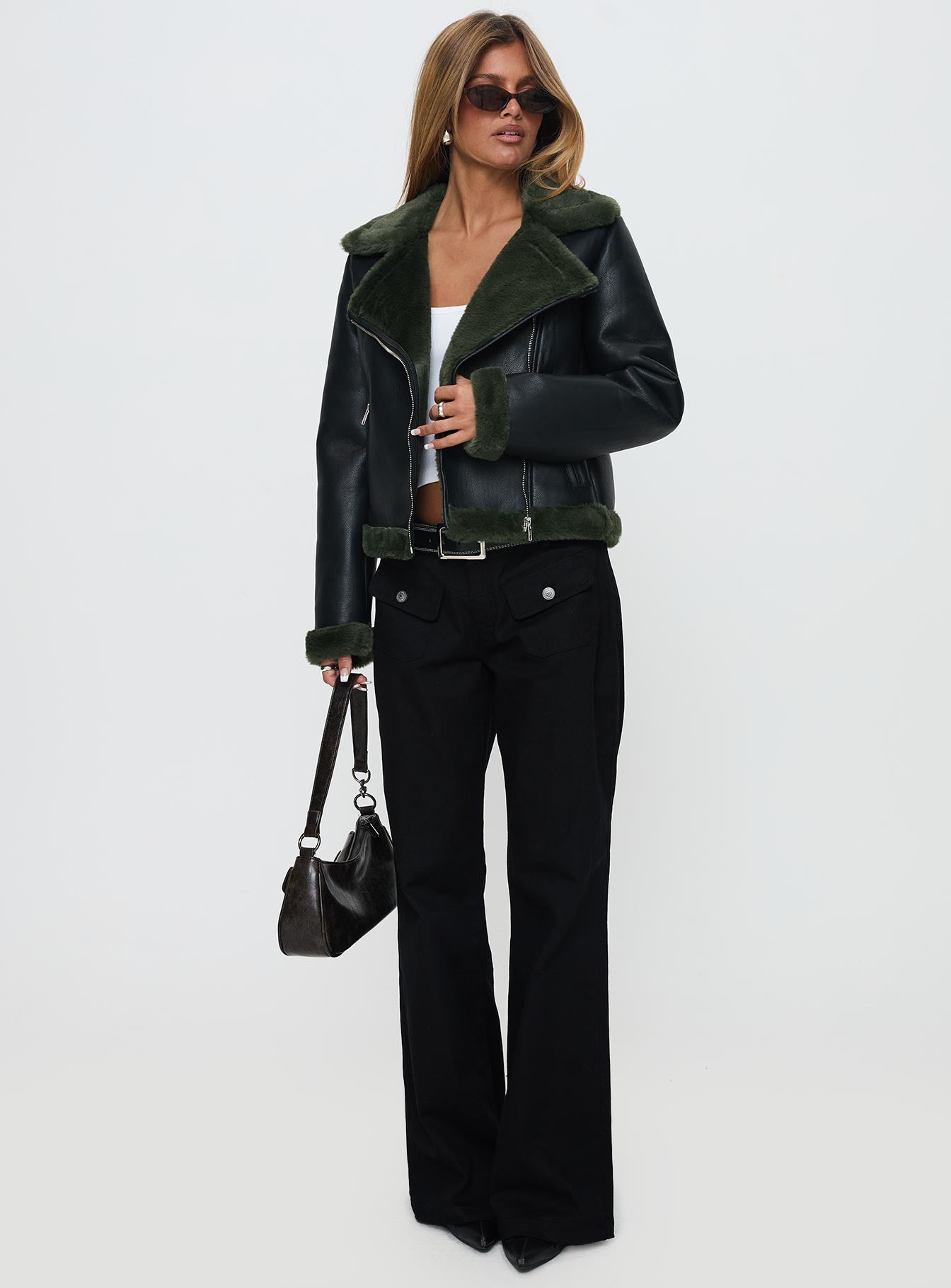 Alternative view of Phaidra Faux Leather Jacket Black