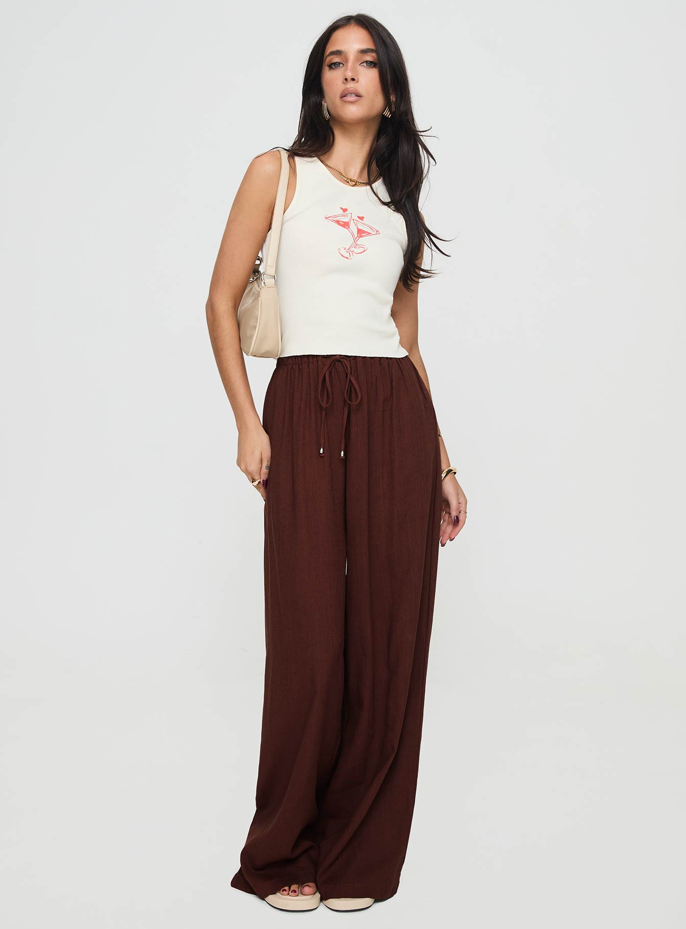 Alternative view of Ogilvie Linen Blend Pants Chocolate