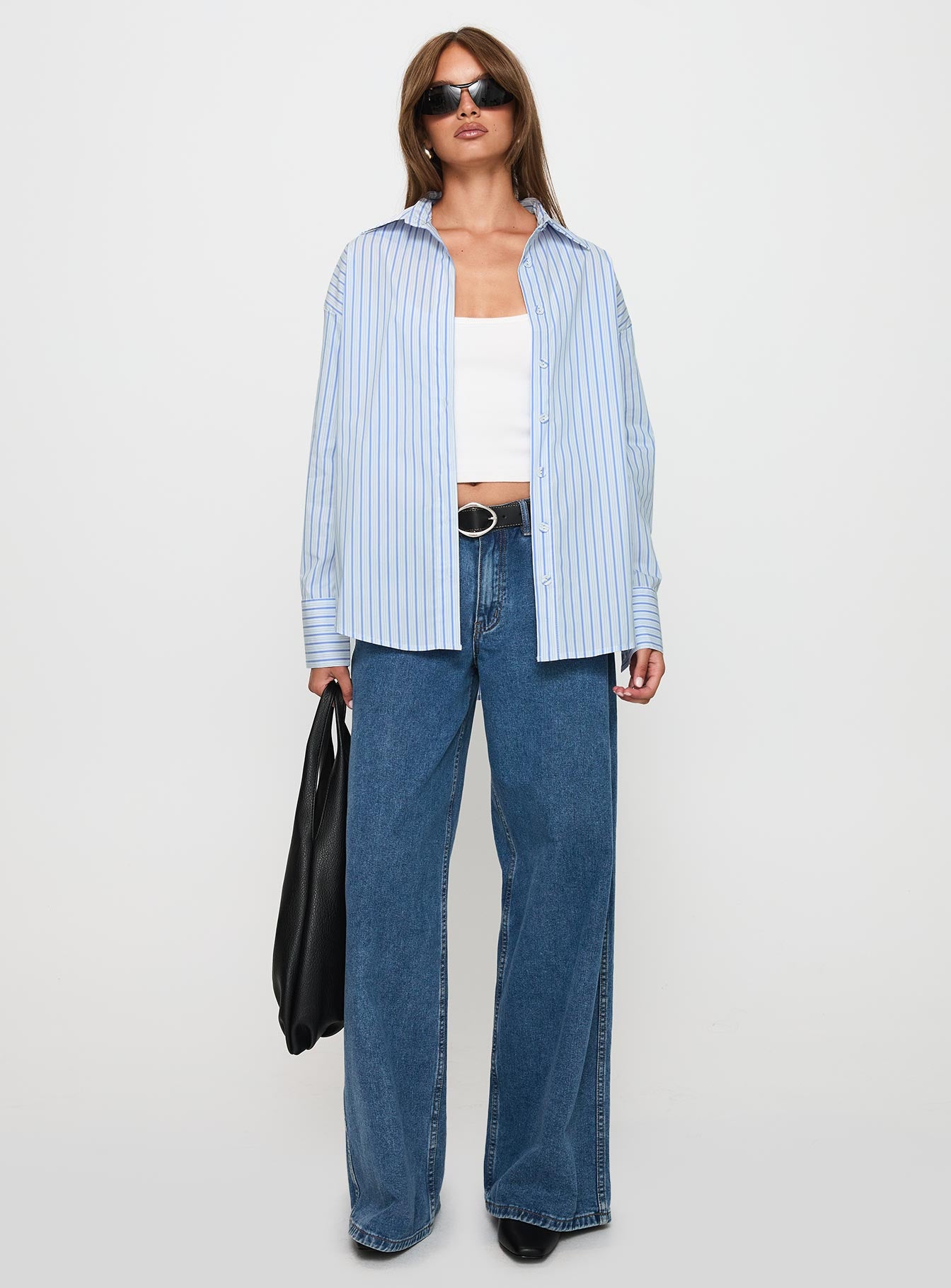 Mallin Shirt Blue / White Stripe - Image 3