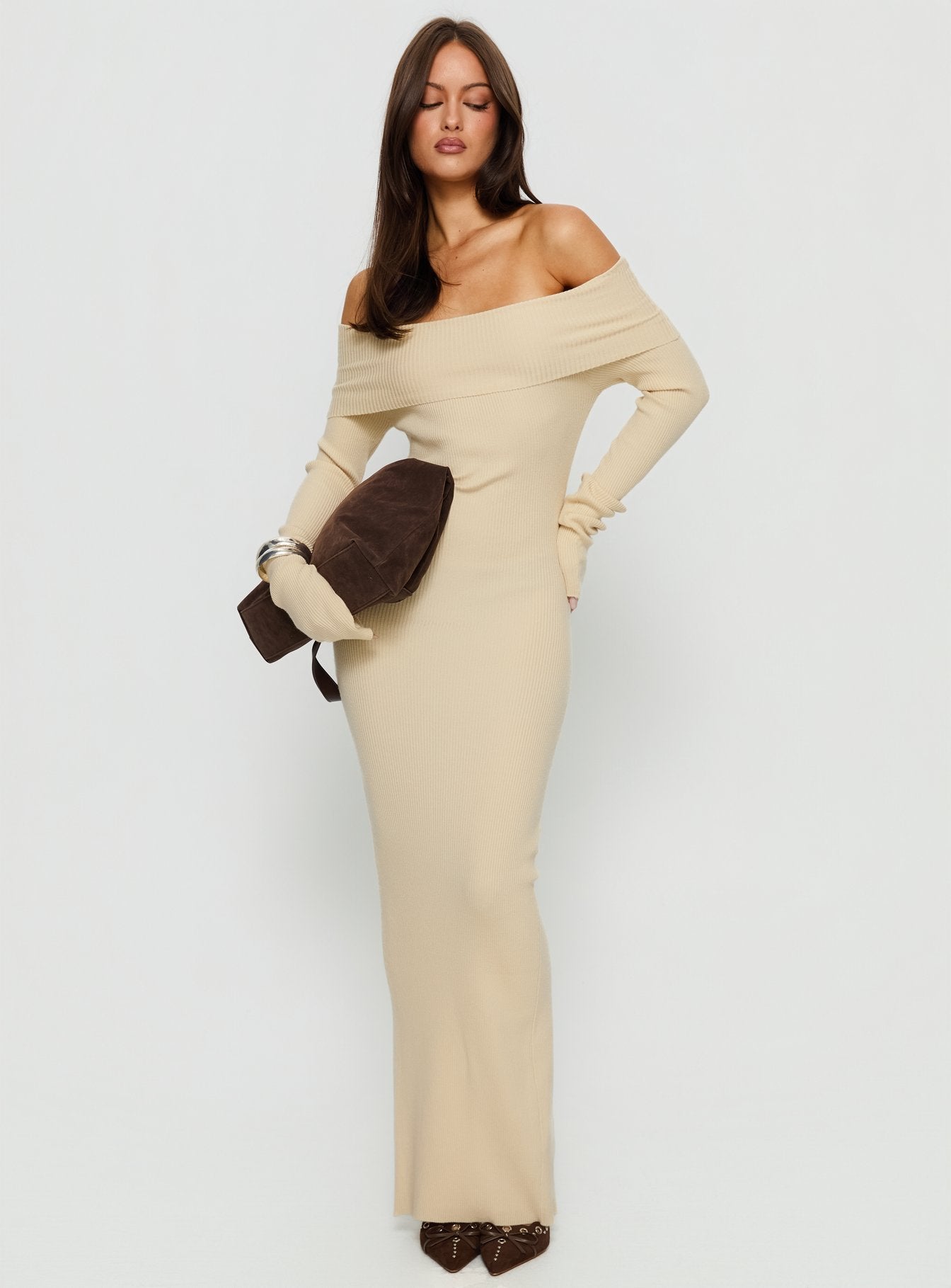 Alternative view of Phylis Off The Shoulder Maxi Dress Cream