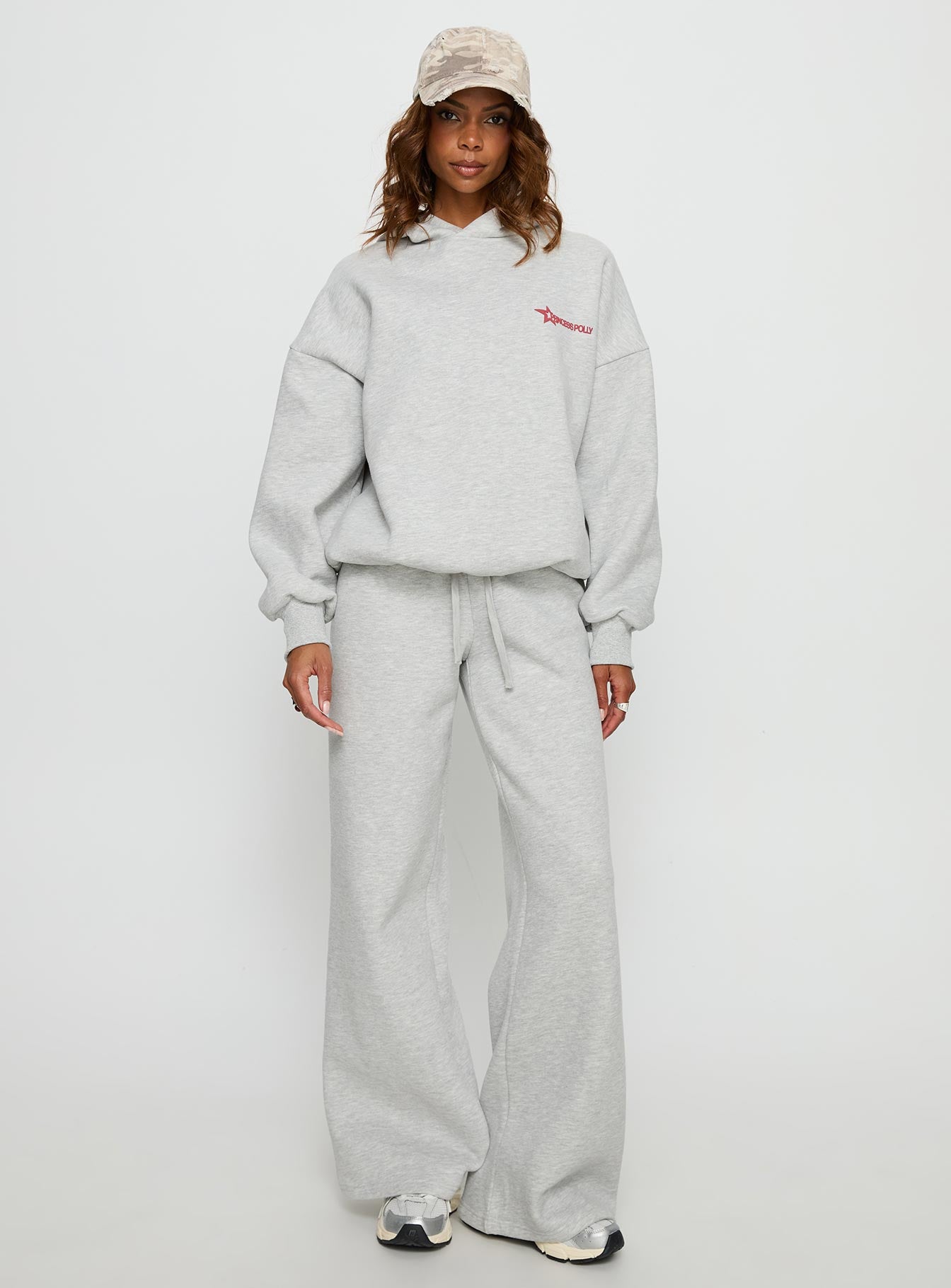 Princess Polly Stargirl Hoodie Grey Marle - Image 3