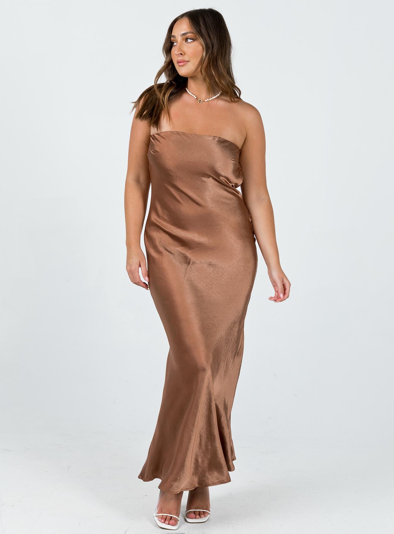 Haley Maxi Dress Brown - Image 4