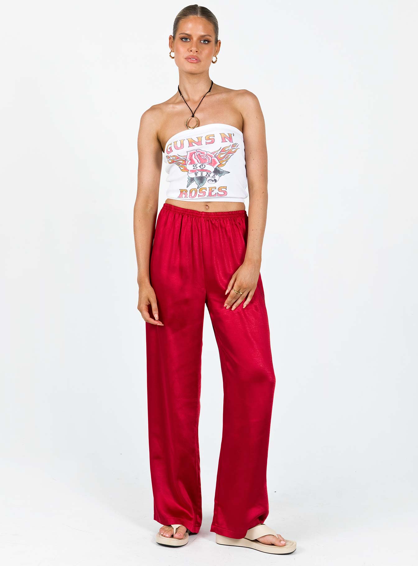 Alternative view of Nixie Pants Red
