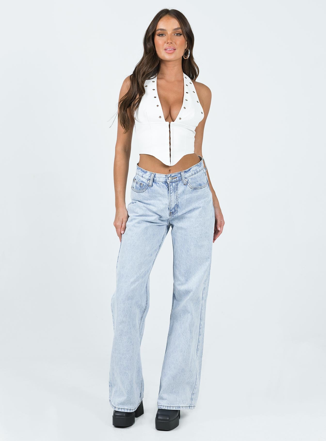 Palladia Pu Jordy Corset White - Image 3