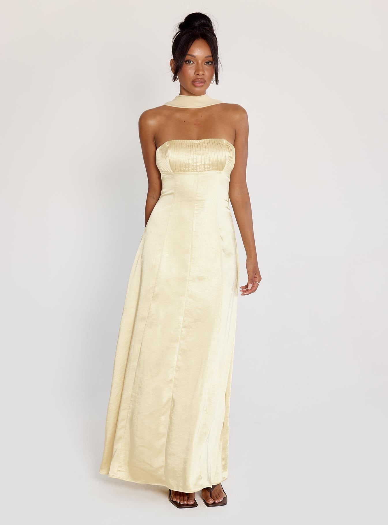 Alternative view of Masterpiece Strapless Maxi Dress Yellow