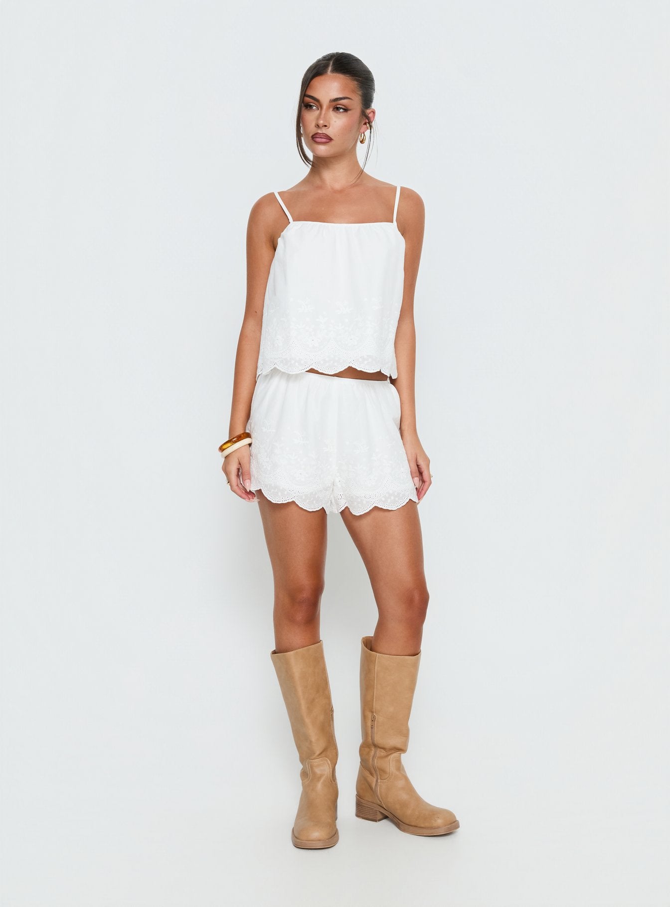 Madison Avenue Embroidered Detail Top White - Image 3