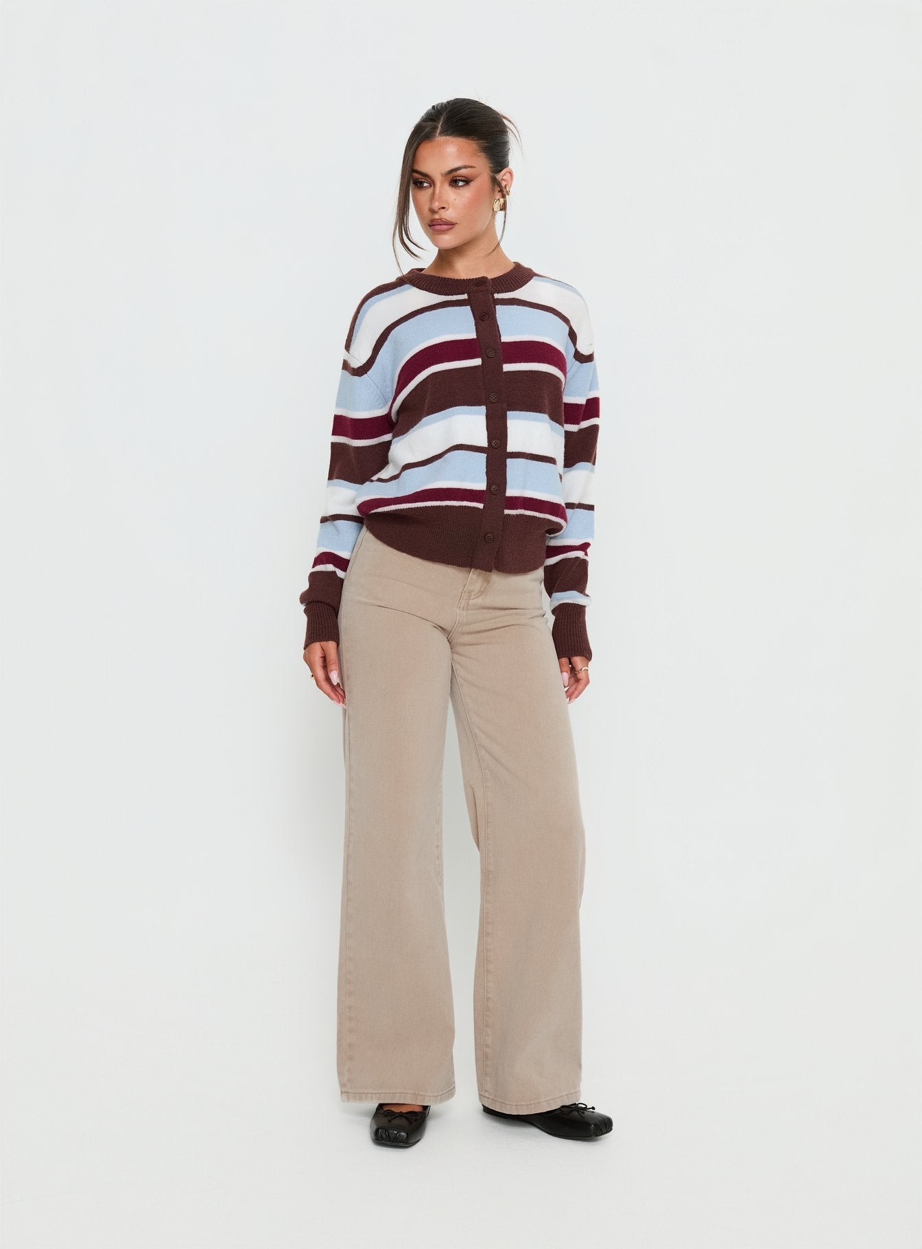 Alternative view of Nicolo High Rise Straight Leg Jeans Concrete