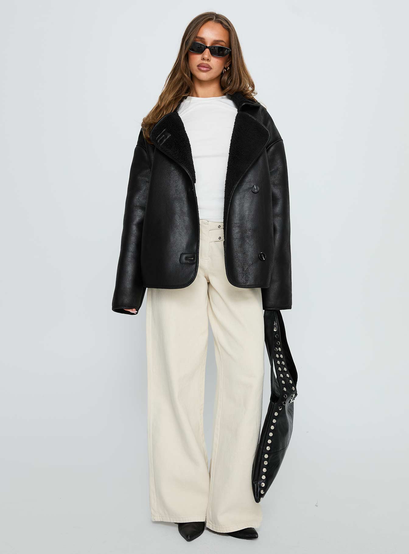 Alternative view of Nunez Faux Leather Jacket Black