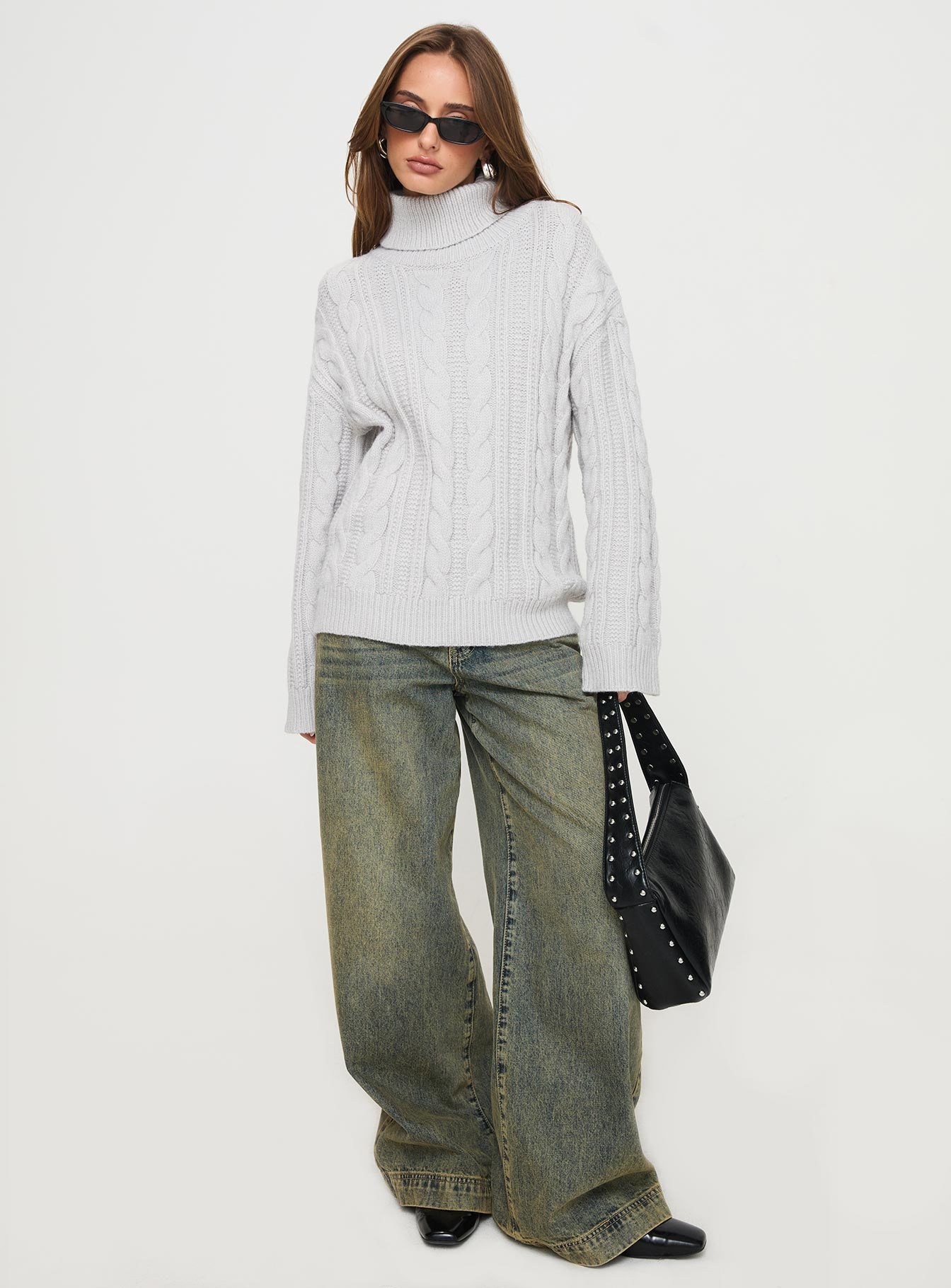 Alternative view of Nyle Knit Sweater Grey