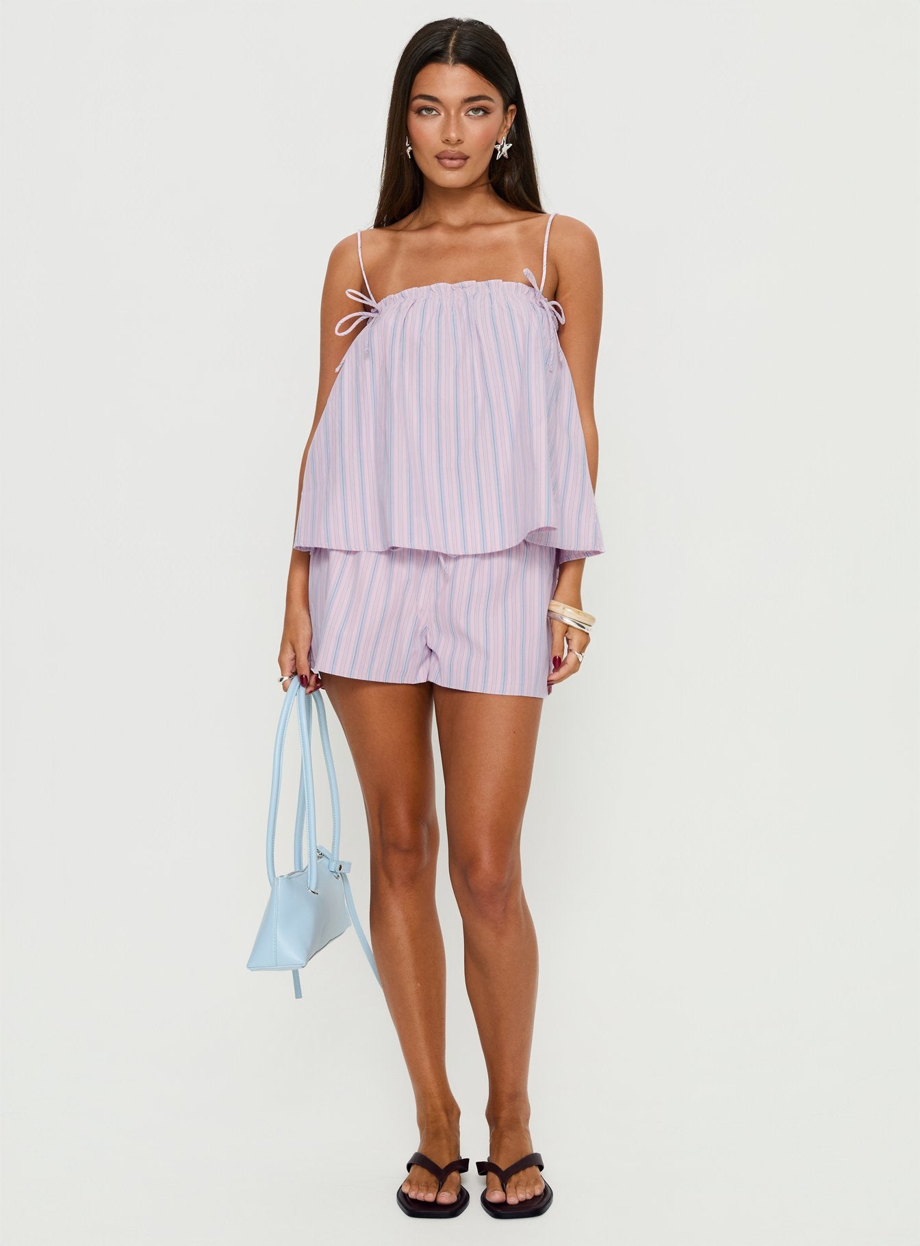 Alternative view of Pepita Flowy Frill Top Pink Stripe