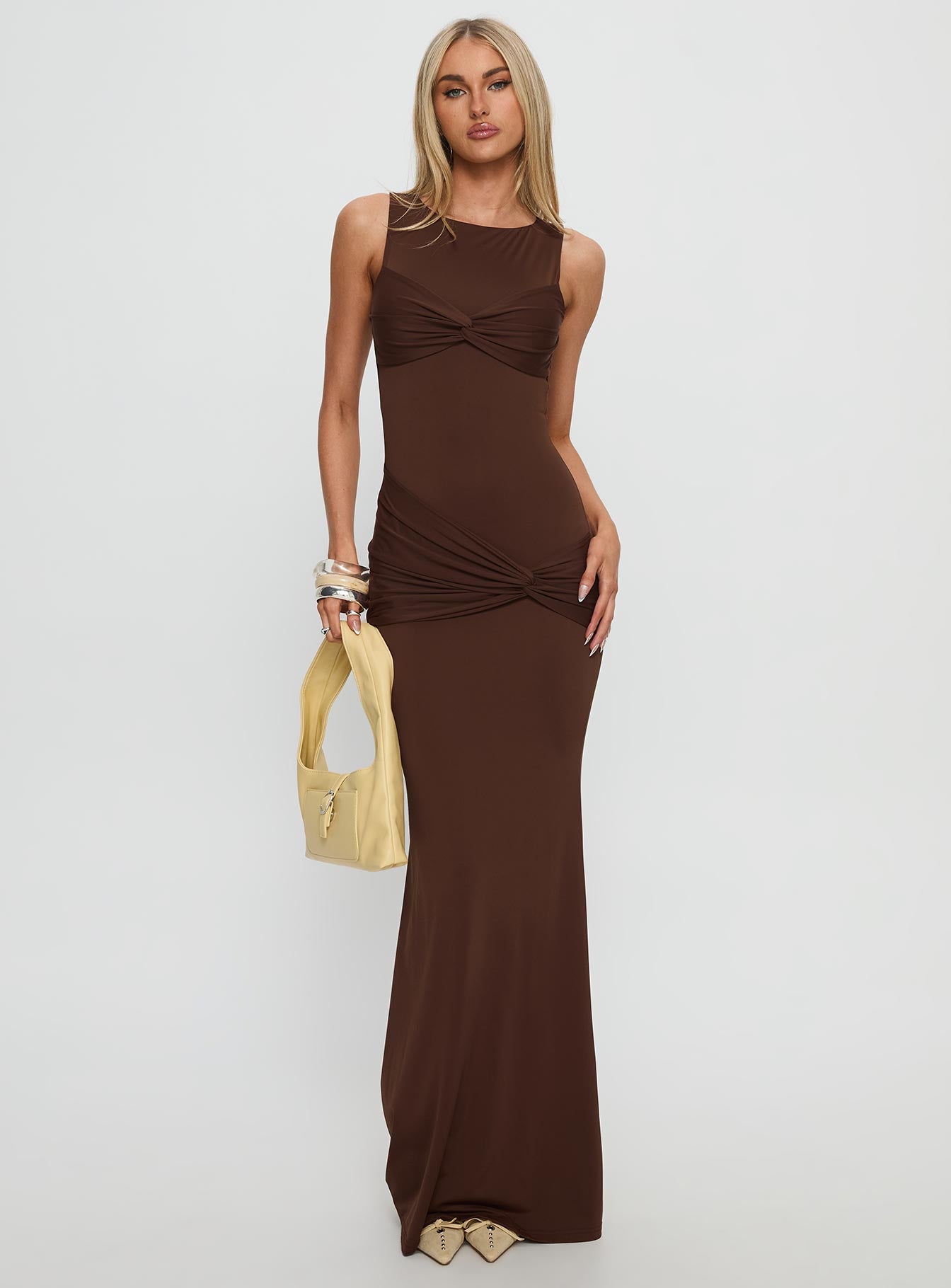 Alternative view of Pivotal Twist Detail Maxi Dress Brown
