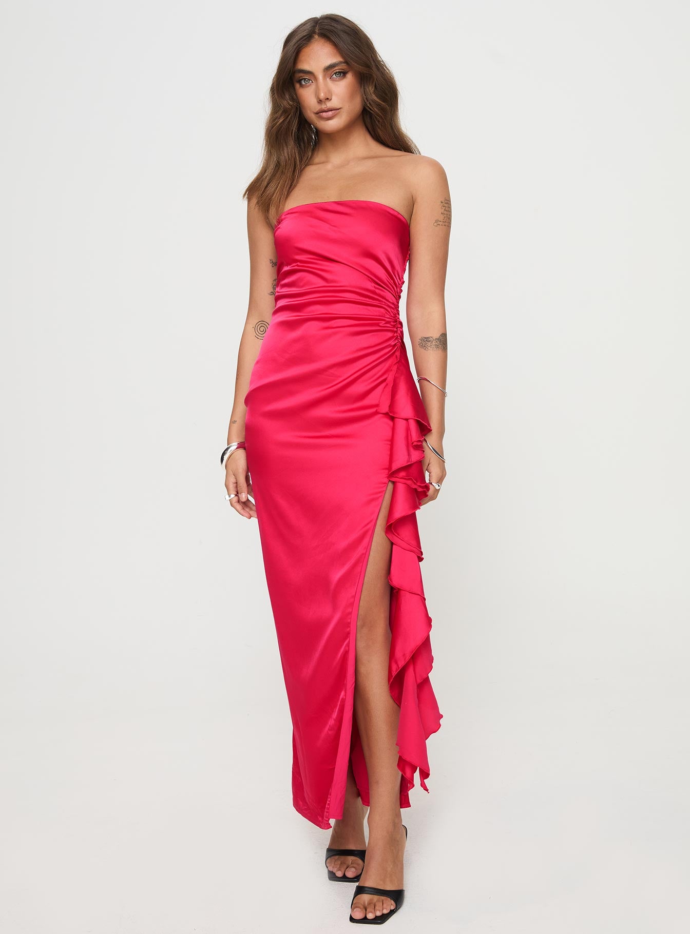 Alternative view of Callita Strapless Maxi Dress Red