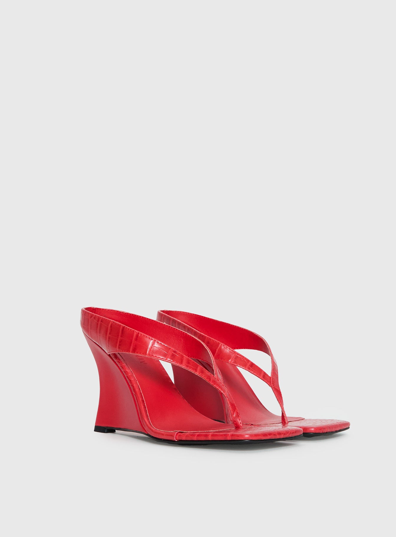 Alternative view of Nylah Wedge Heels Red Croc