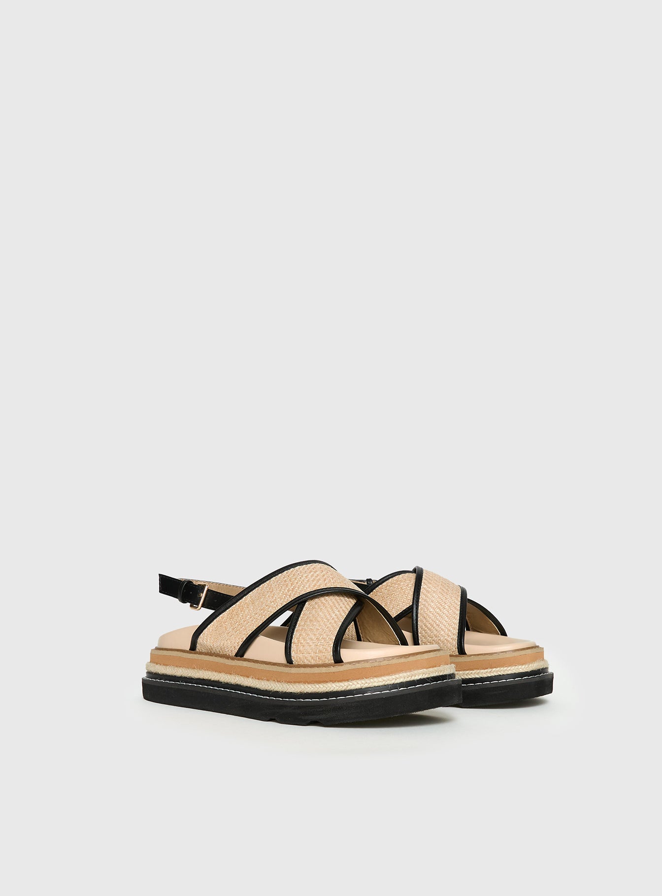 Alternative view of Odi Sandals Tan / Black
