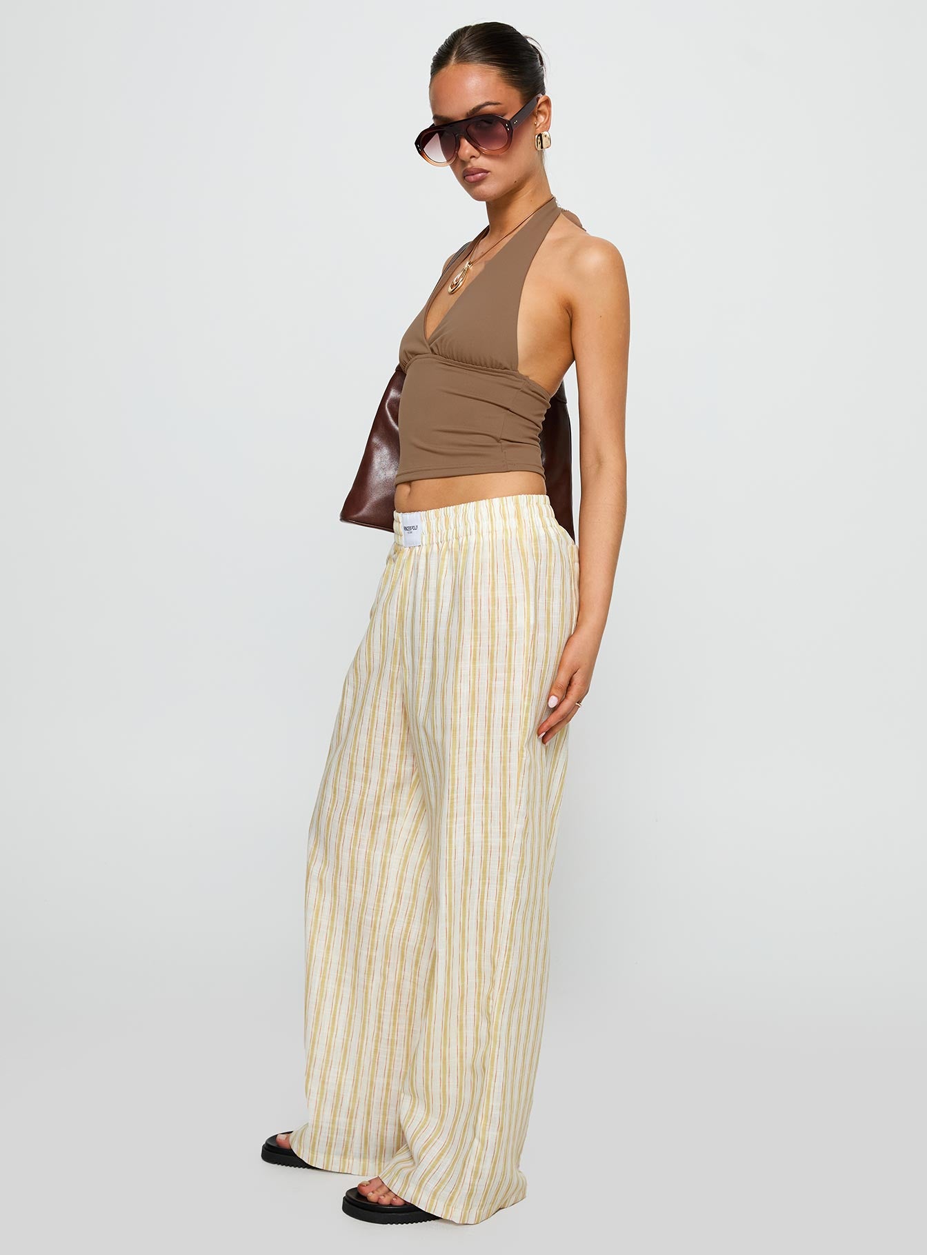 Beach House Pants Yellow Stripe - Image 4