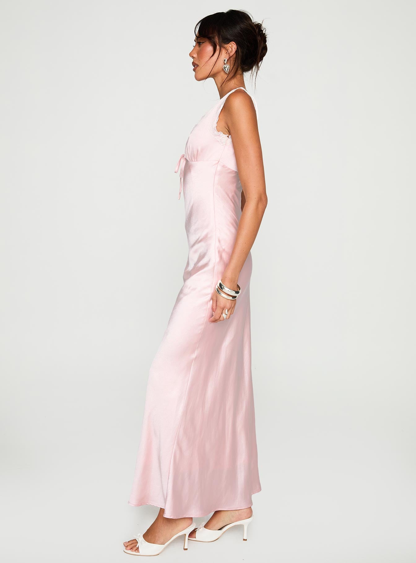 Liliya Lace Maxi Dress Pink - Image 4