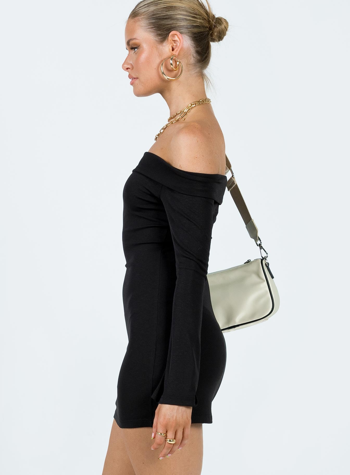 Anya Mini Dress Black - Image 4