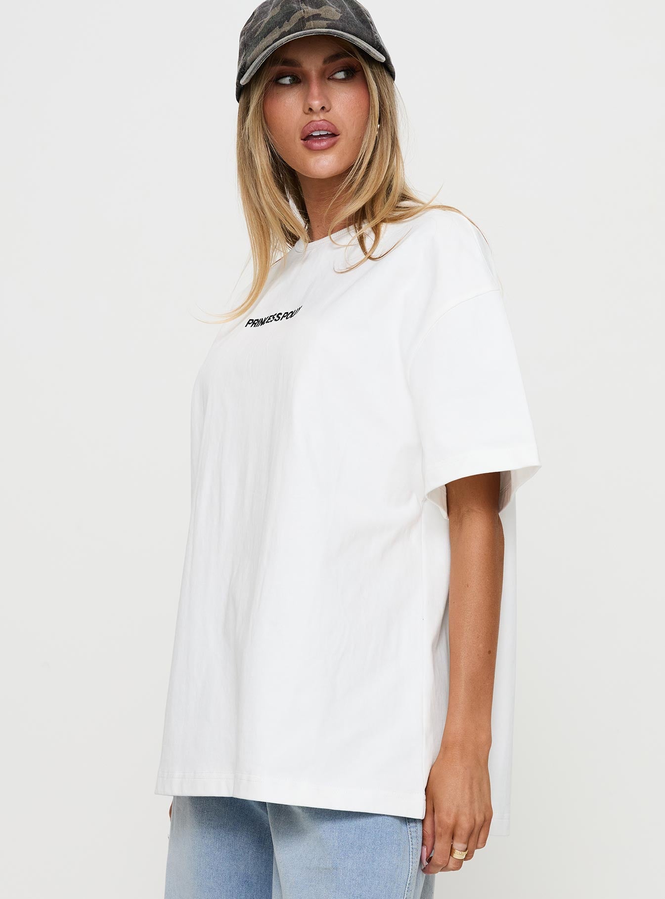 Power Play Active Oversized Tee White - Image 4